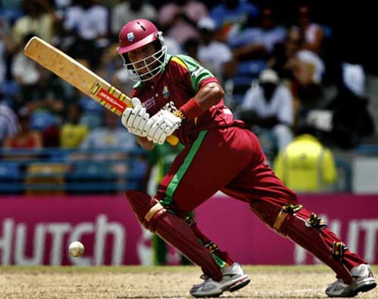 Ramnaresh Sarwan flicks the ball to leg, West Indies v Bangladesh, Super Eights, Barbados, April 19, 2007