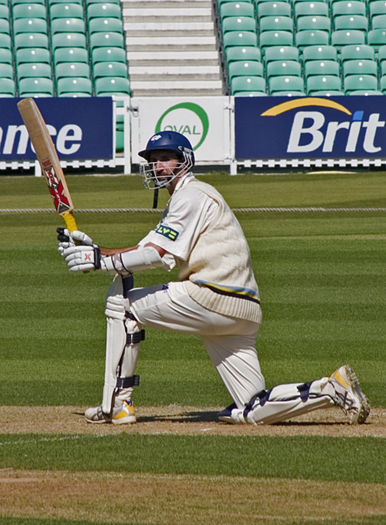 Jason Gillespie sweeps in front of square during his unbeaten 123, Surrey v Yorkshire, County Championship Division One, The Oval, April 19, 2007