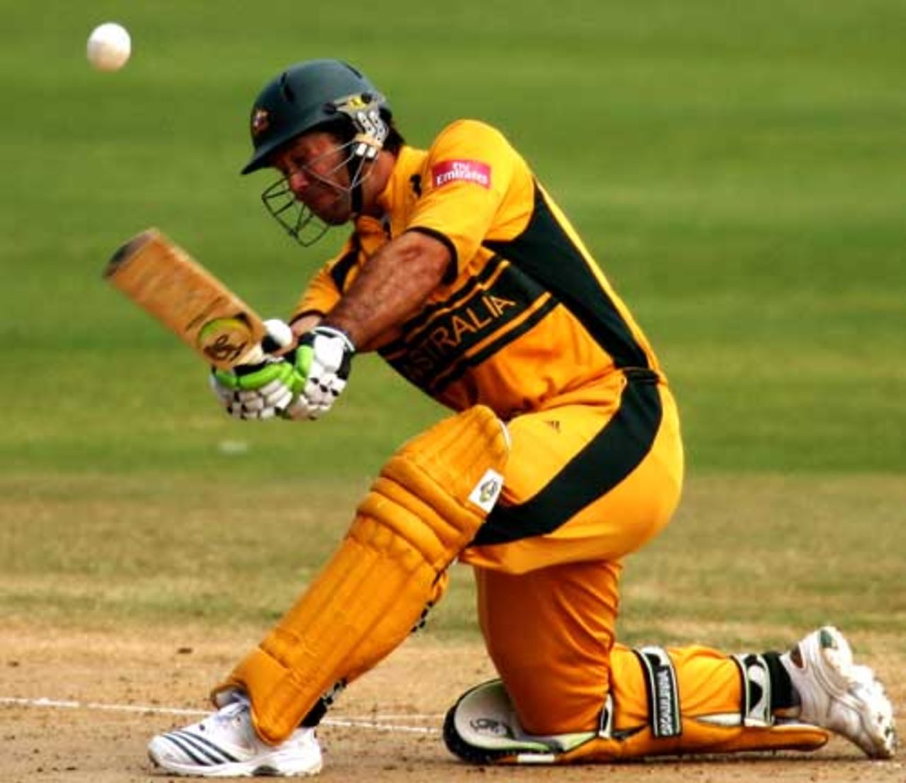Ricky Ponting attempts to slog sweep, Australia v New Zealand, Super Eights, Grenada, April 20, 2007
