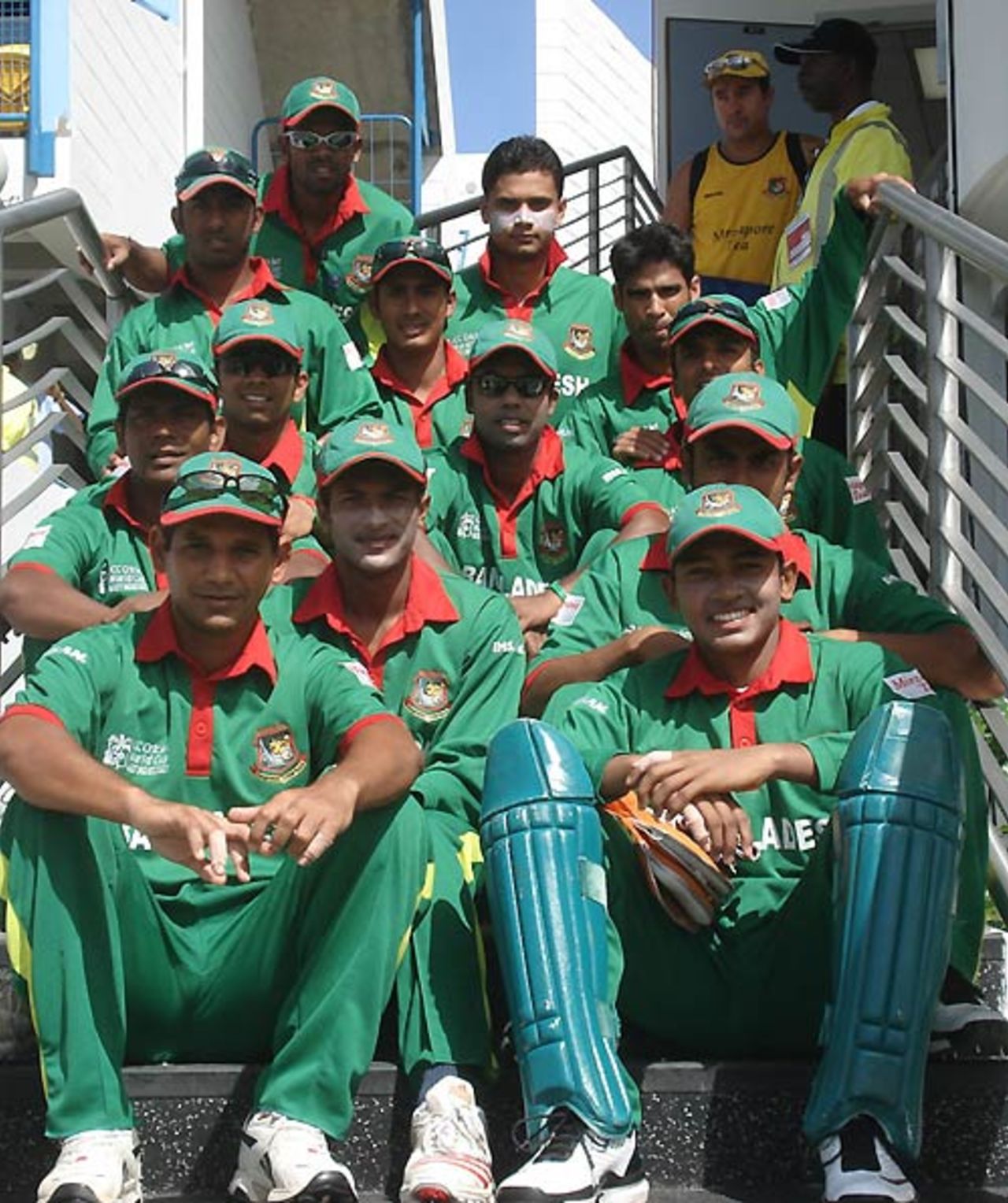 Bangladesh pose just before taking the field in their final World Cup match, West Indies v Bangladesh, Super Eights, April 19, 2007