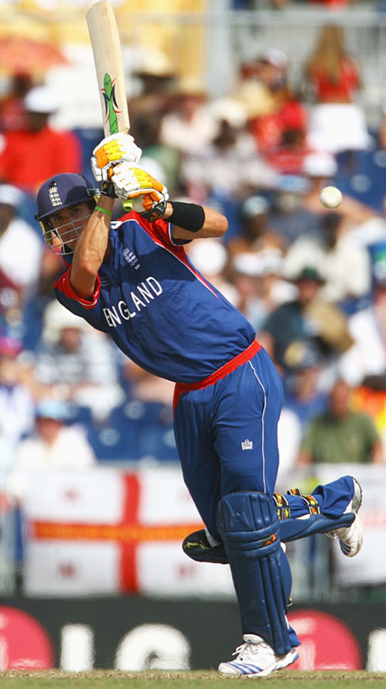 Kevin Pietersen flicks one through midwicket during his hundred, England v West Indies, Super Eights, Barbados, April 21, 2007