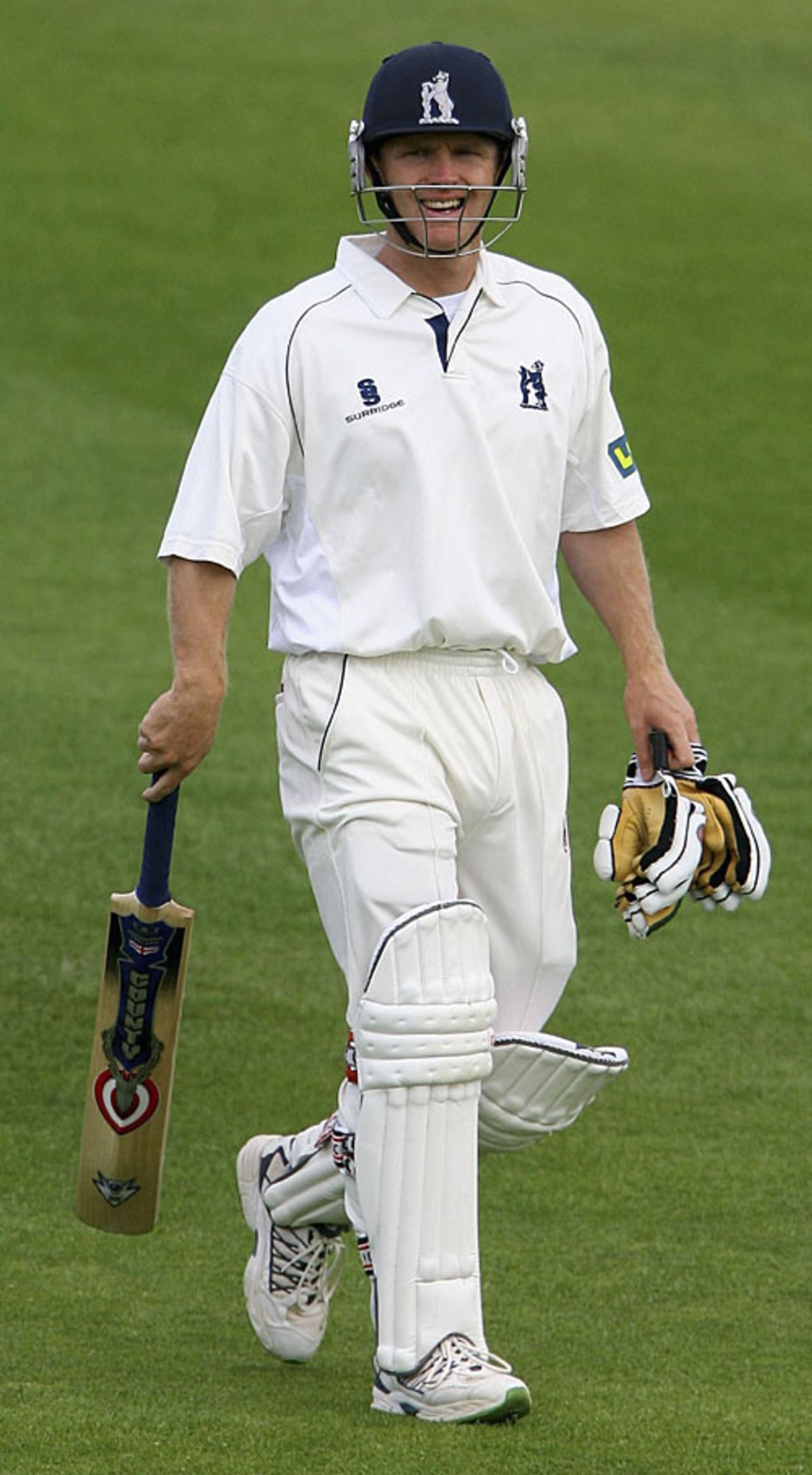 Darren Maddy smiles after walking off in his debut match as Warwickshire captain, Warwickshire v Sussex, Edgbaston, April 25, 2007