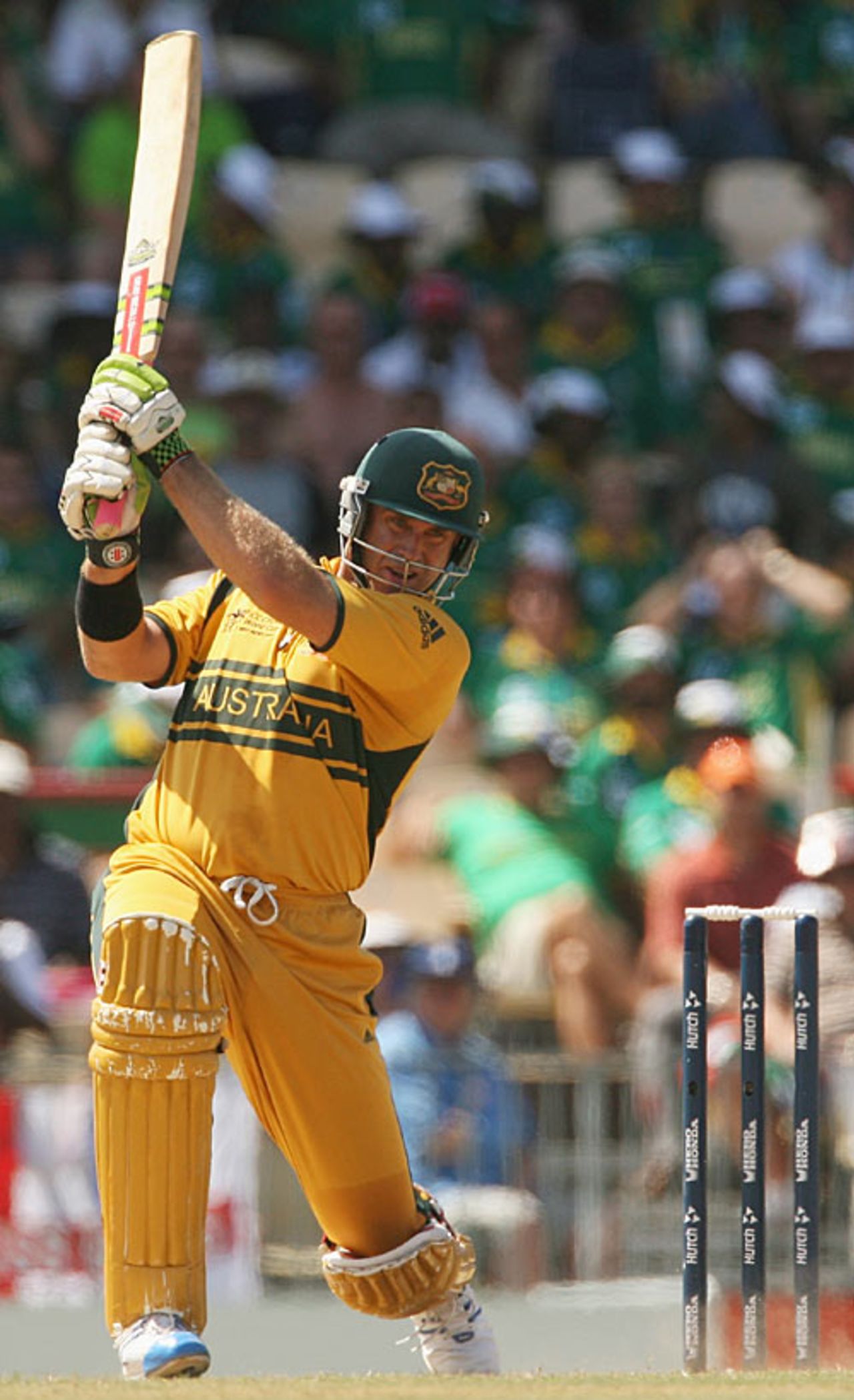 Matthew Hayden smashes another boundary through cover, Australia v South Africa, 2nd semi-final, St Lucia, April 25, 2007