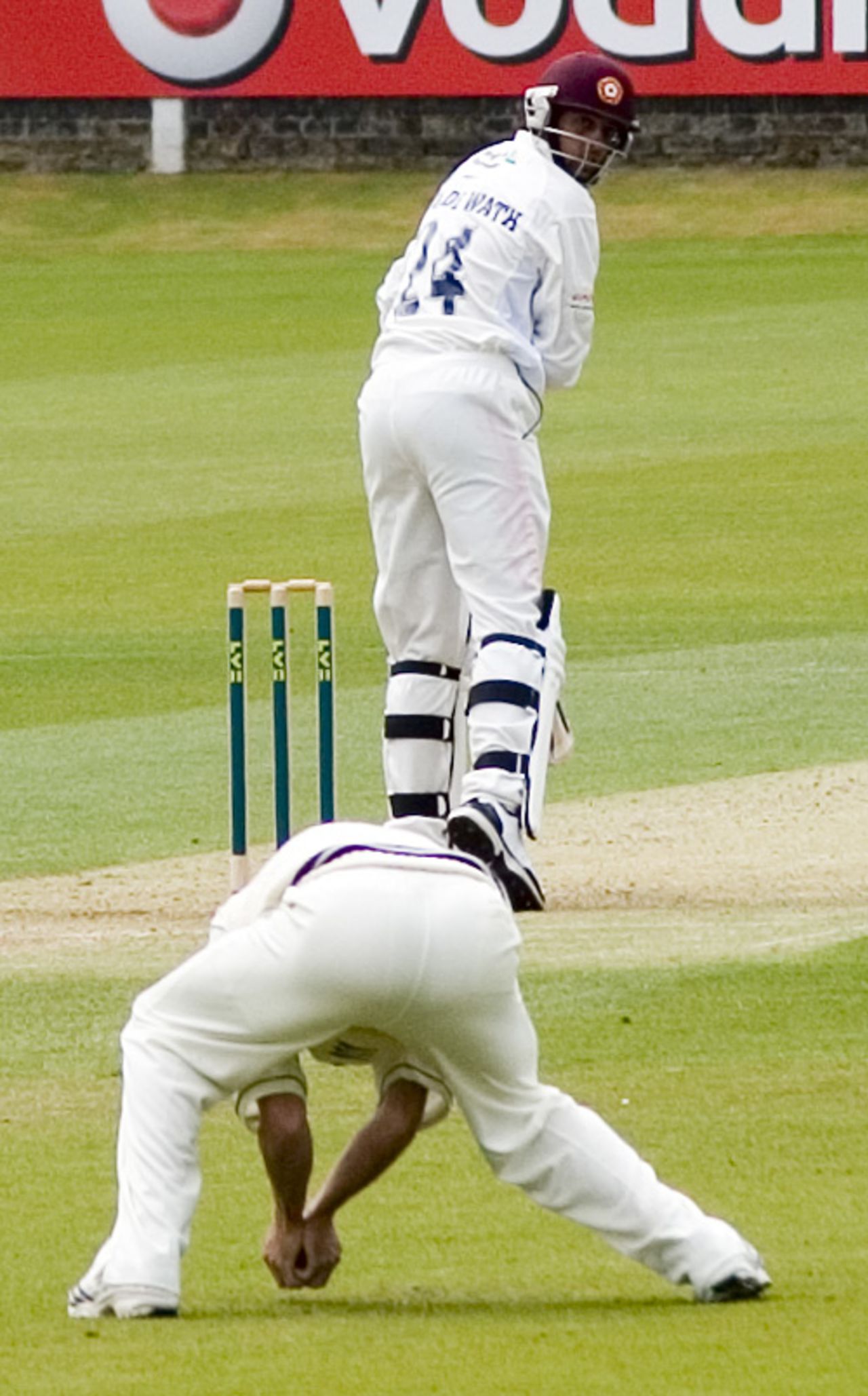 Johan van der Wath is caught at second slip by Ben Hutton, Middlesex v Northamptonshire, County Championship, Division Two, Lord's, April 26, 2007