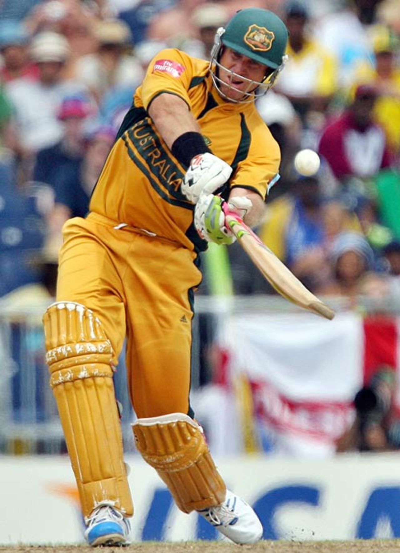 Matthew Hayden hits over the top, Australia v Sri Lanka, World Cup final, Barbados, April 28, 2007