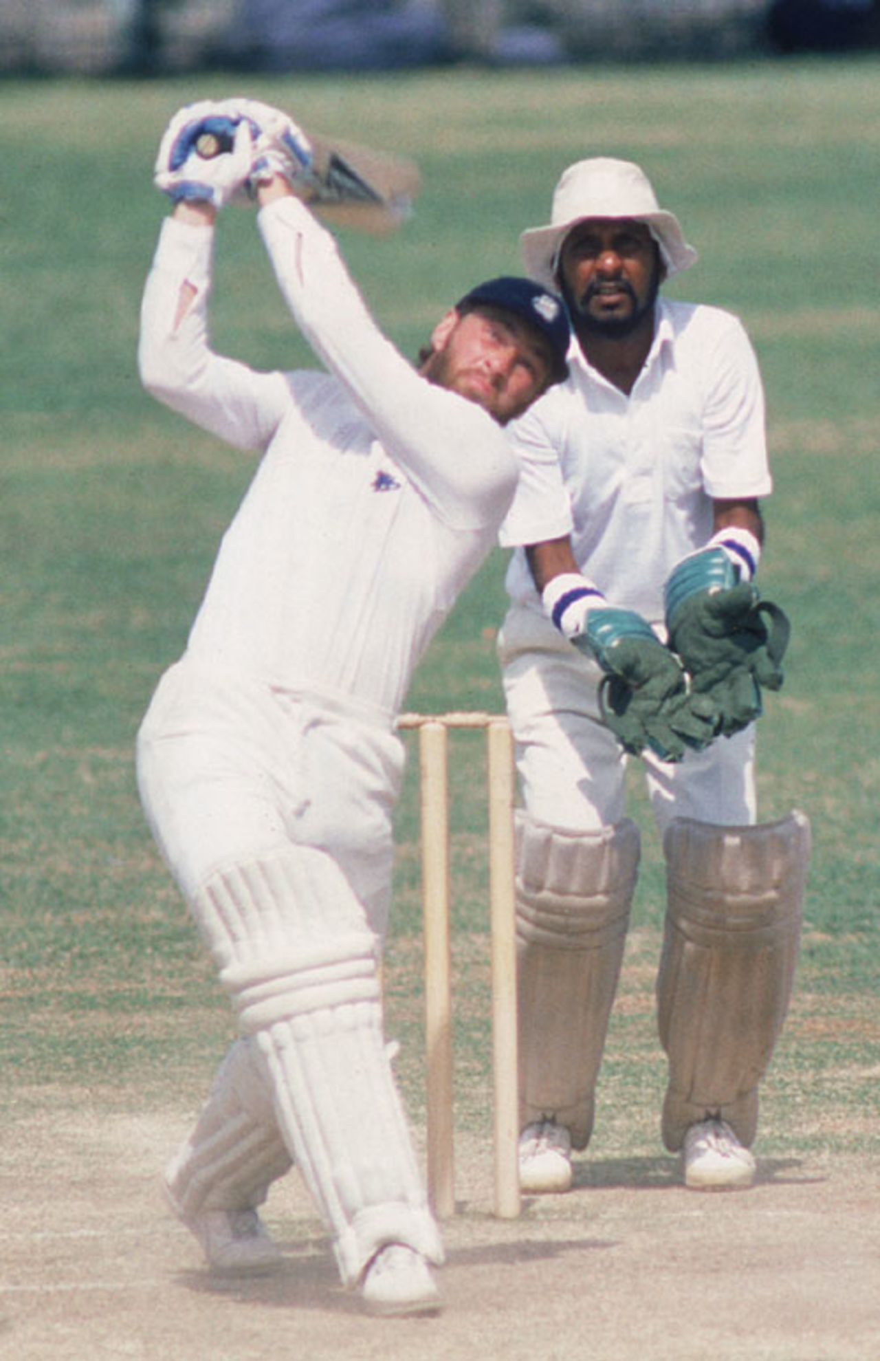 Graeme Fowler on his way to a double hundred, India v England, Madras, January 15, 1984  