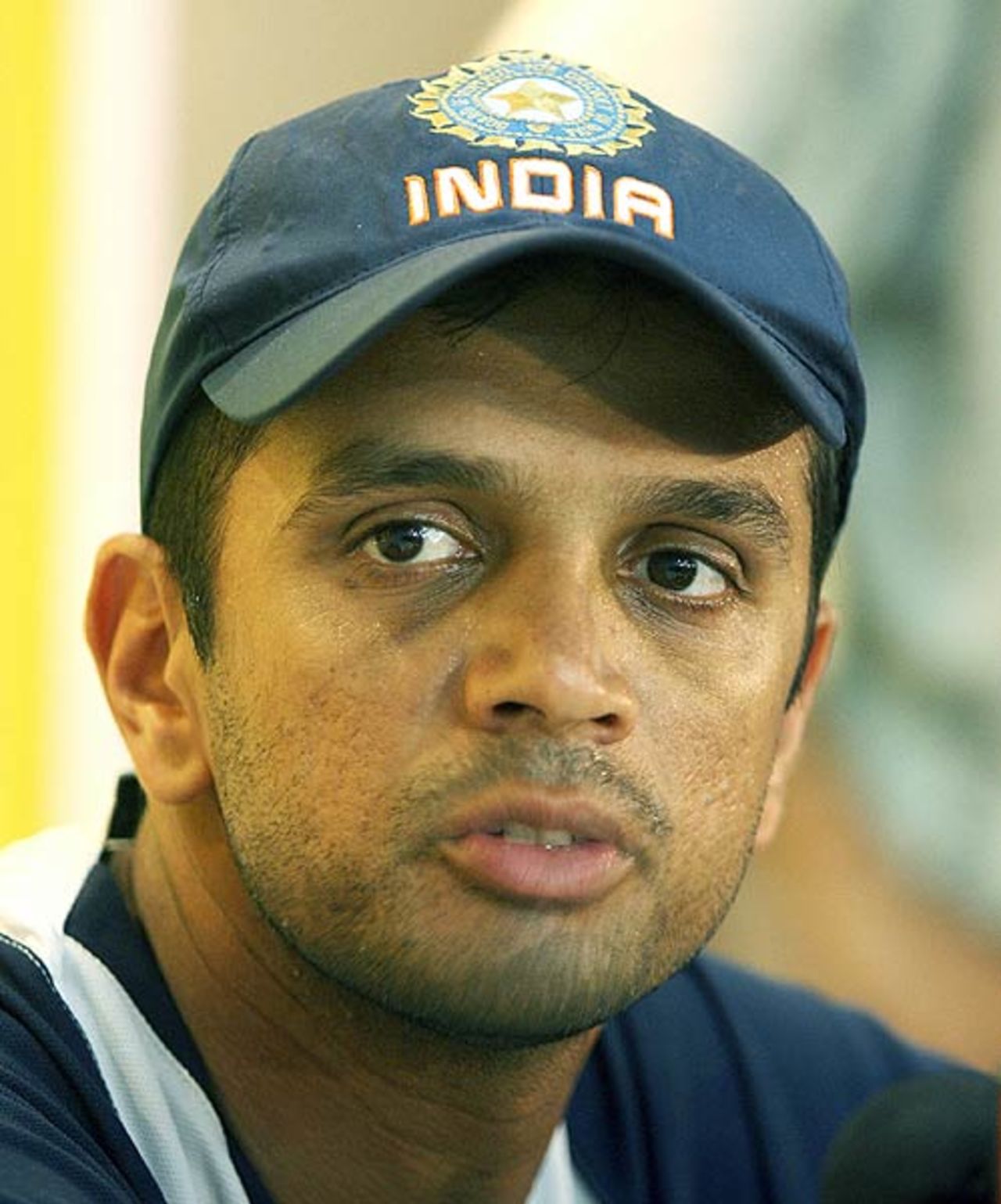 Rahul Dravid addresses the media on the eve of the first ODI, Dhaka, May 9, 2007