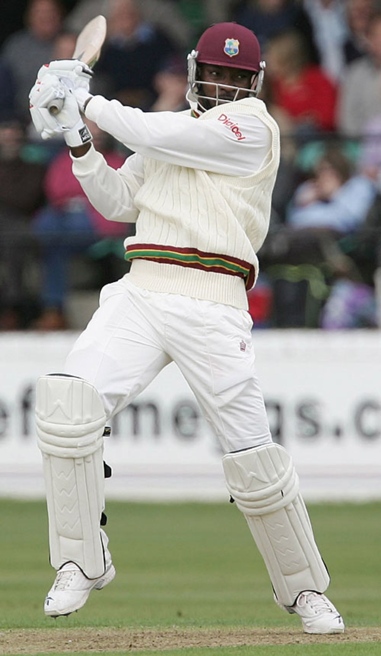 Chris Gayle carves a boundary off the back foot, Somerset v West Indians, Taunton, May 12, 2007