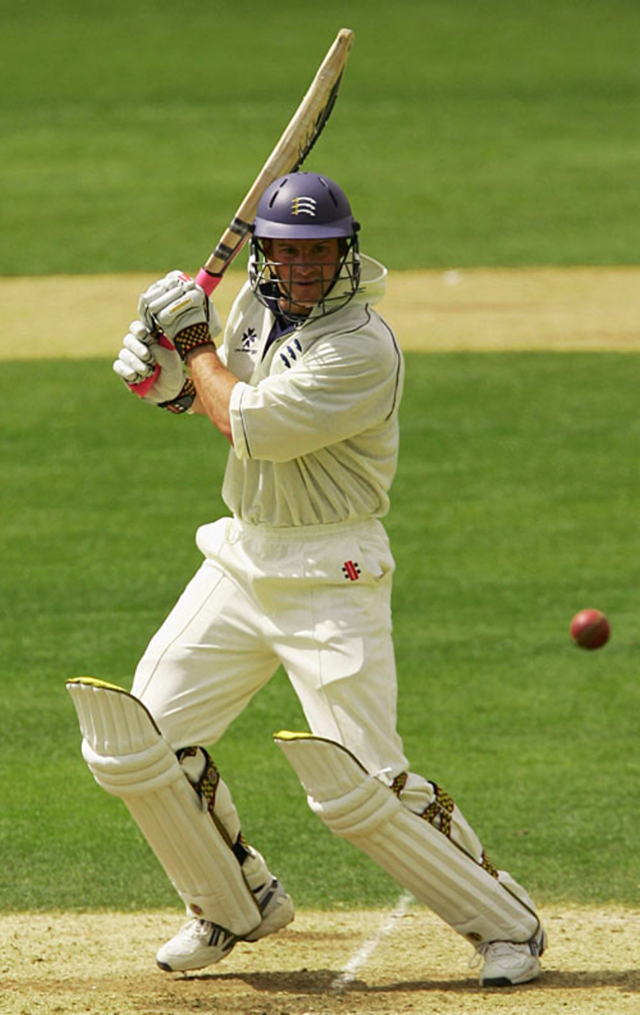 Andrew Strauss cuts behind point during his 120, Nottinghamshire v Middlesex, Trent Bridge, May 12, 2007