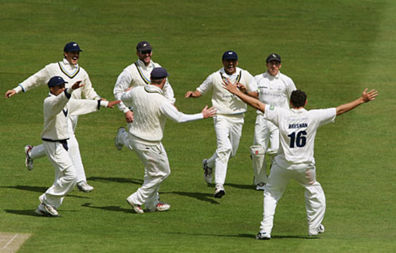 Tim Bresnan is congratulated on another wicket, Yorkshire v Worcestershire, Headingley, May 12, 2007