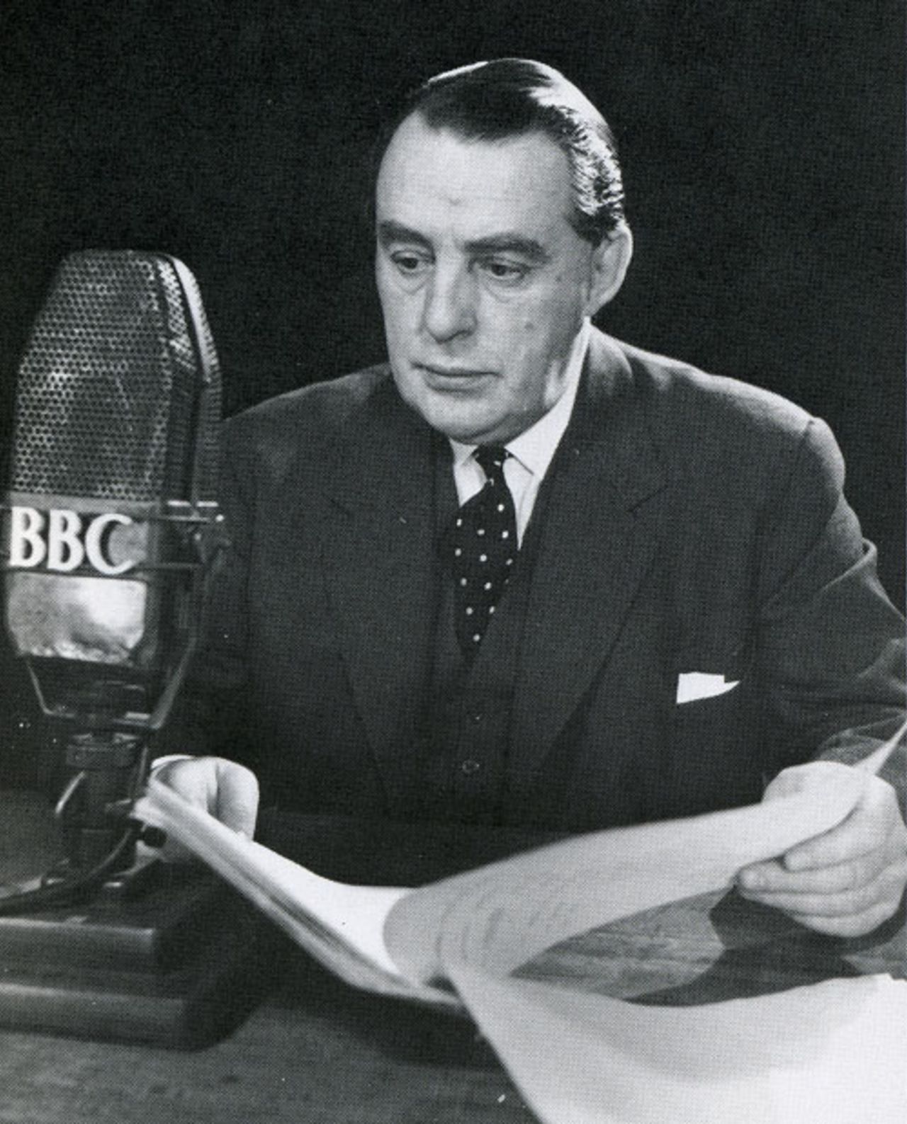 Howard Marshall in a posed BBC publicity shot