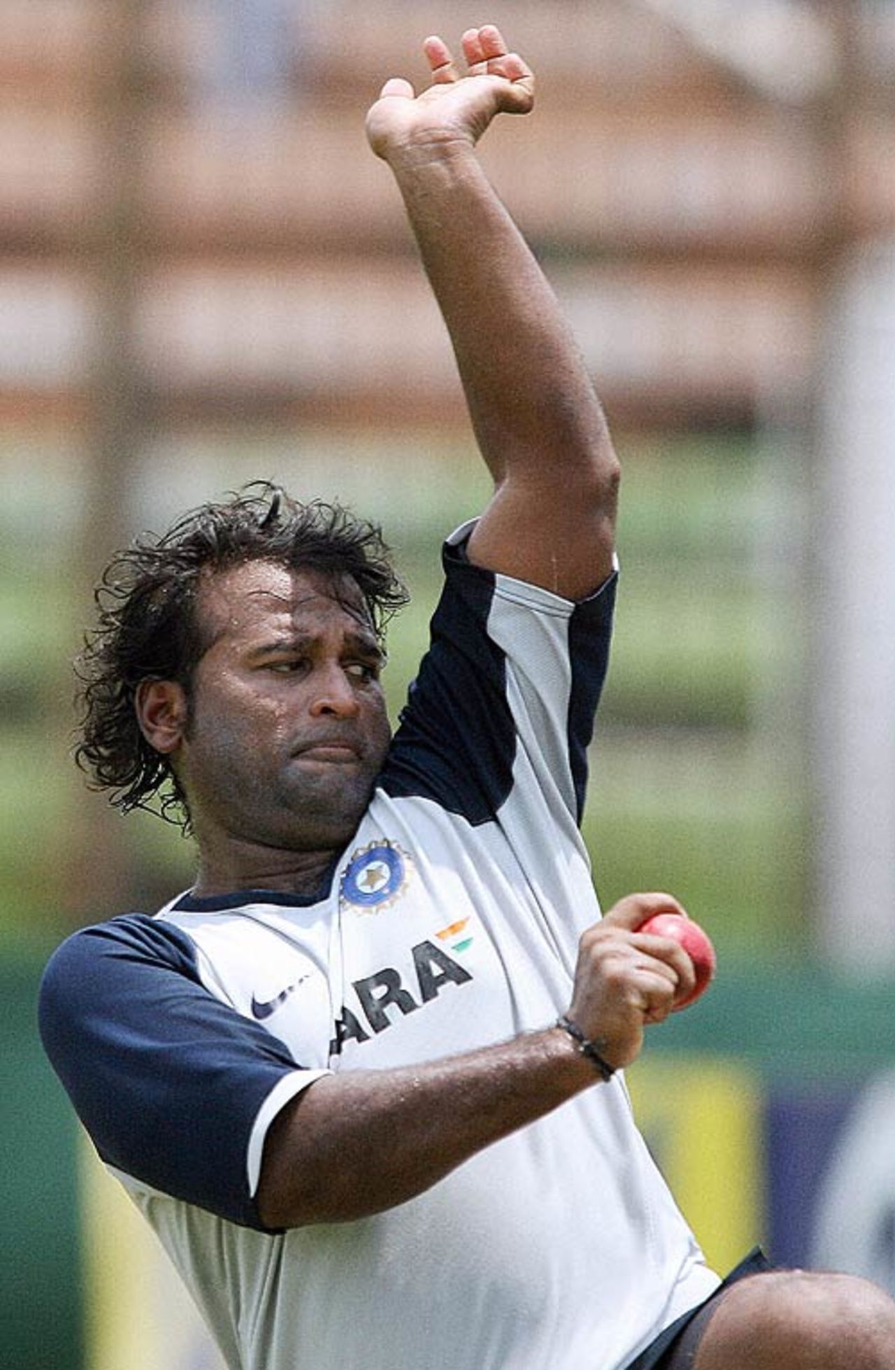 Ramesh Powar, the offspinner, has a bowl, Chittagong, May 16, 2007