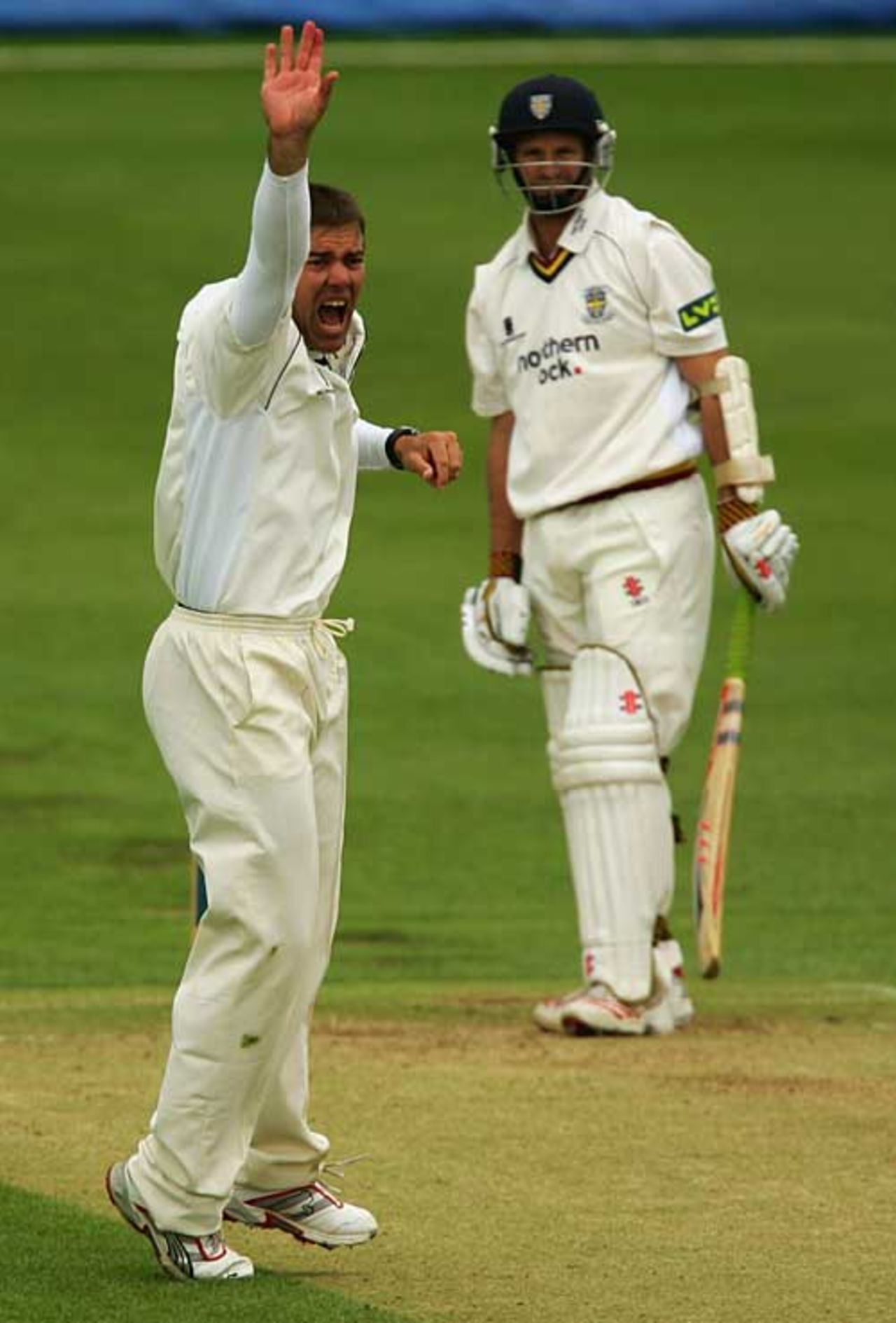 Heath Steak appeals against Dale Benkenstein, Warwickshire v Durham, County Championship, Division One, Edgbaston, May 19, 2007