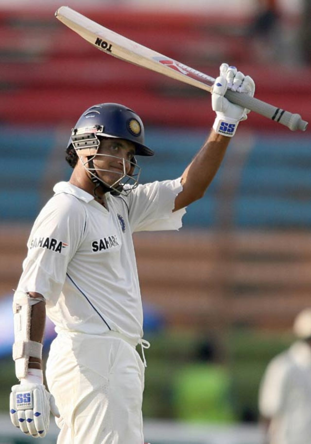 Sourav Ganguly celebrates his 13th Test century, Bangladesh v India, 1st Test, Chittagong, 2nd day, May 19, 2007