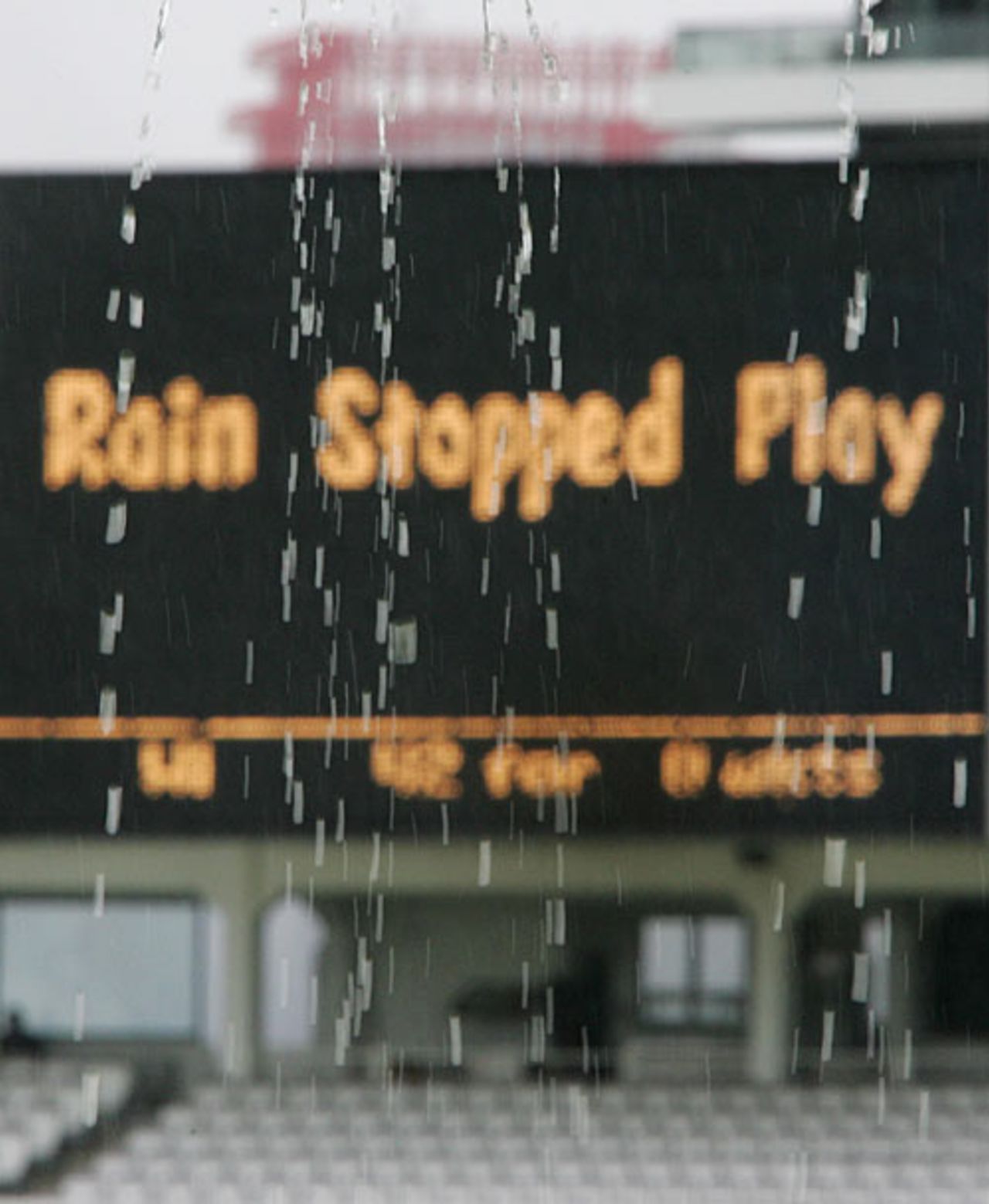 The scoreboard tells the story as rain stops play at Lord's, England v West Indies, 1st Test, Lord's, May 21, 2007