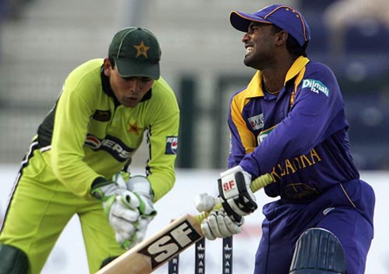 Chamara Silva is annoyed as he misses the ball, Pakistan v Sri Lanka, 3rd ODI, Abu Dhabi, May 22, 2007