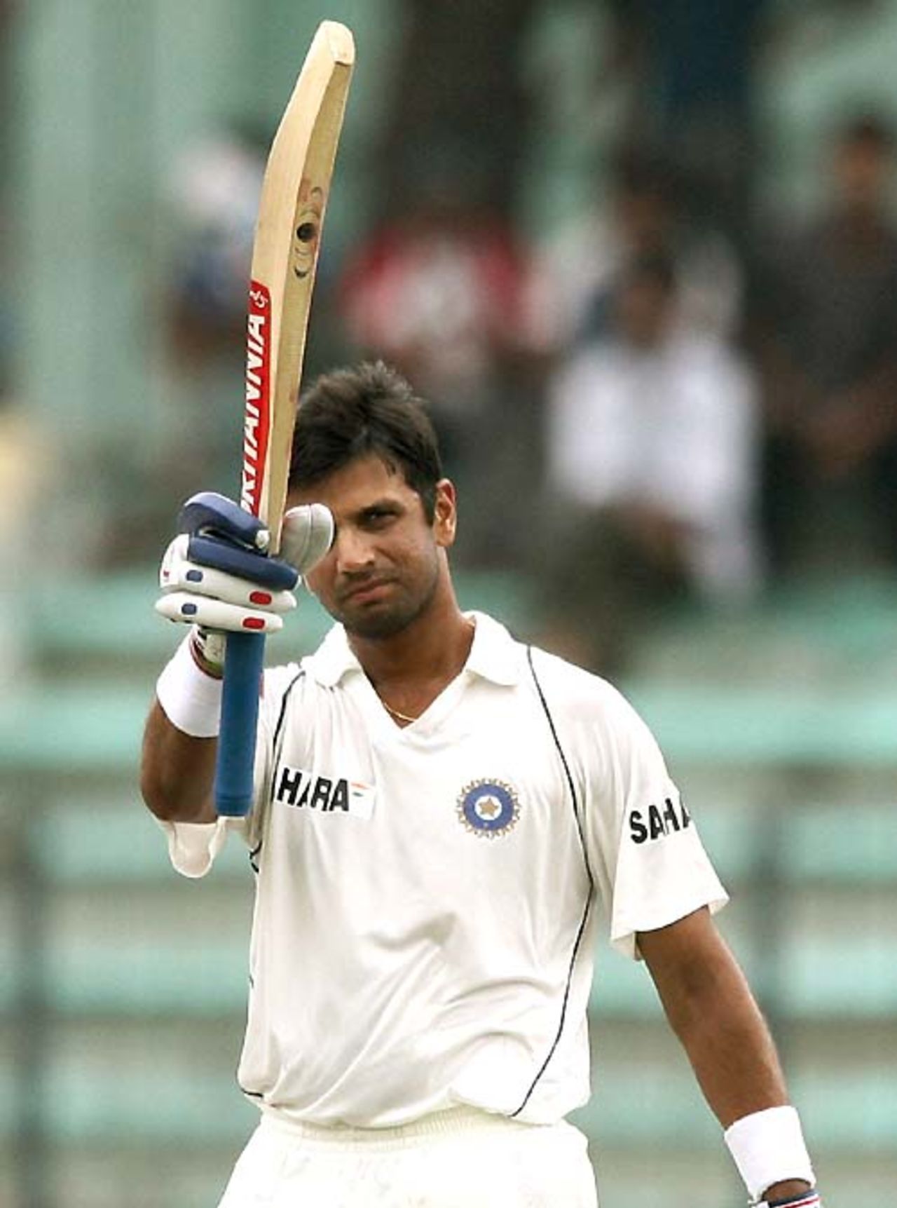Rahul Dravid celebrates his 24th ton in Tests, Bangladesh v India, 2nd Test, Mirpur, 2nd day, May 26, 2007