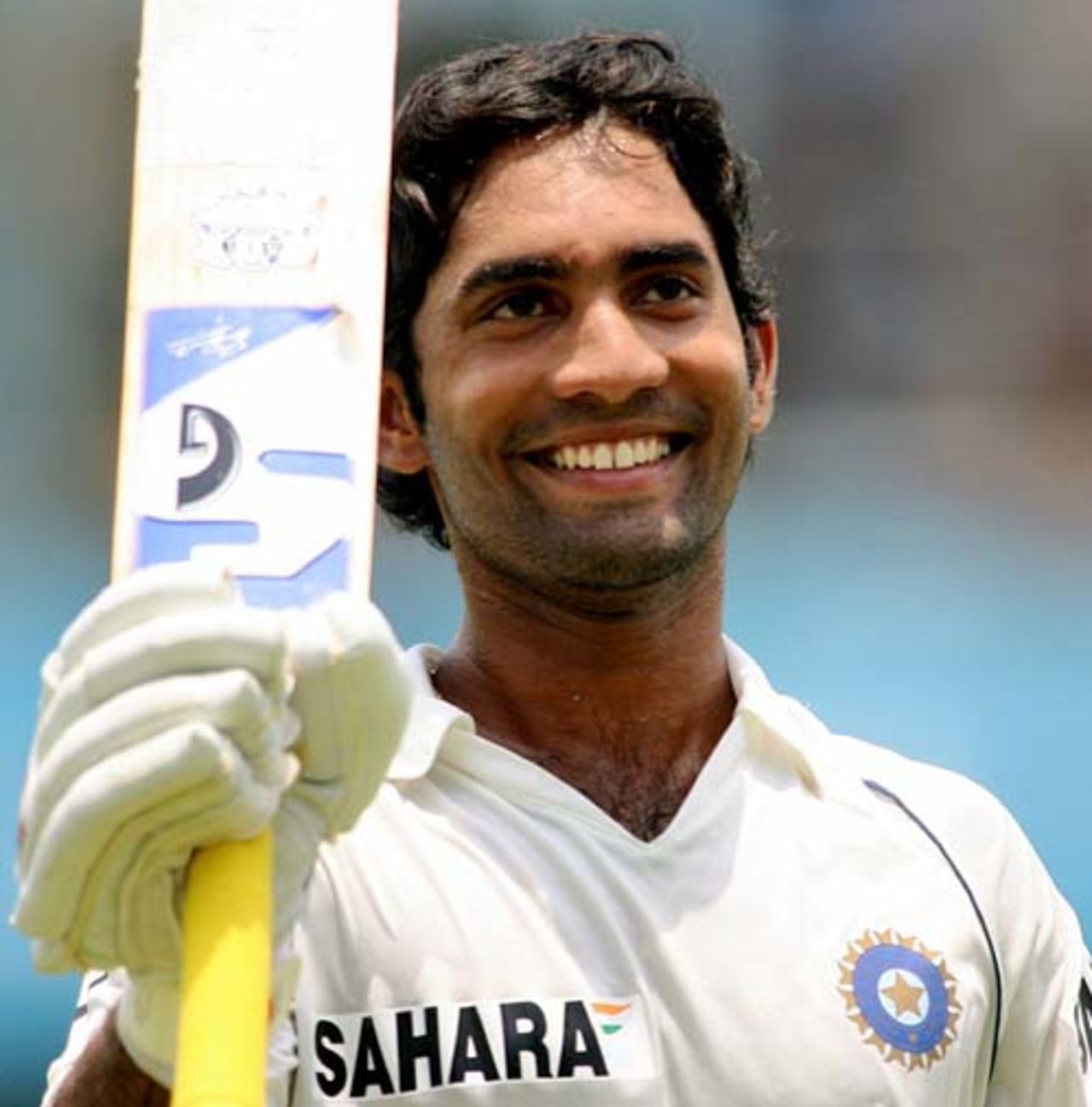 Dinesh Karthik is all smiles after reaching his maiden Test ton, Bangladesh v India, 2nd Test, Mirpur, 2nd day, May 26, 2007