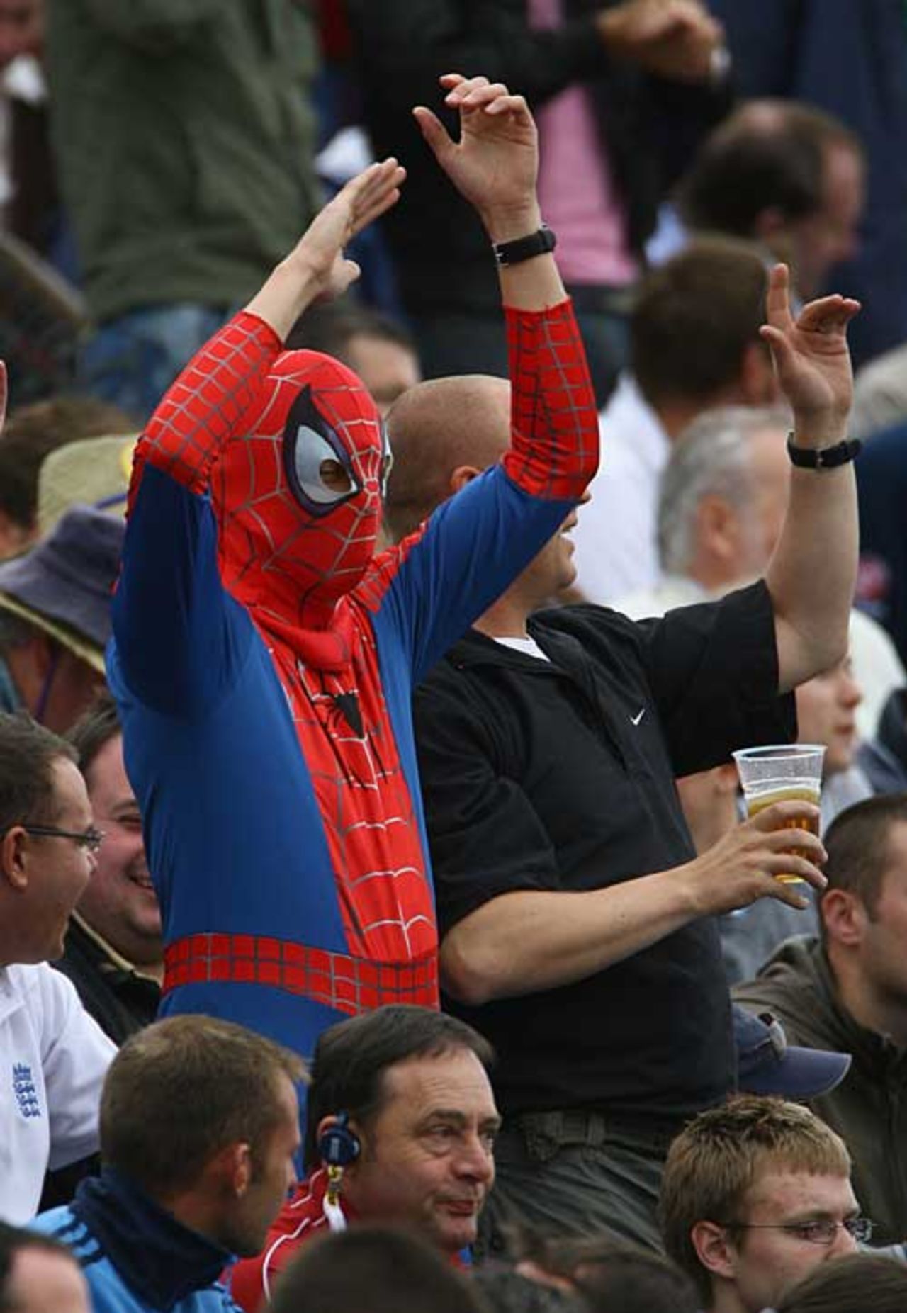 Spiderman makes an appearance at Headingley, England v West Indies, 2nd Test, Headingley, May 26, 2007