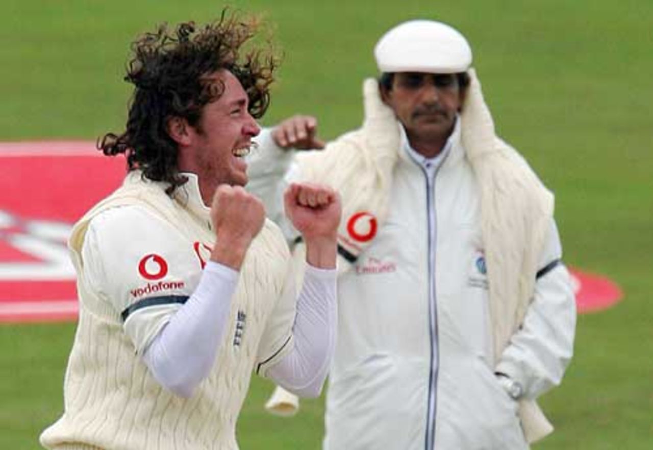 Asad Rauf raises his finger to send Sylvester Joseph on his way, England v West Indies, 2nd Test, Headingley, May 28, 2007