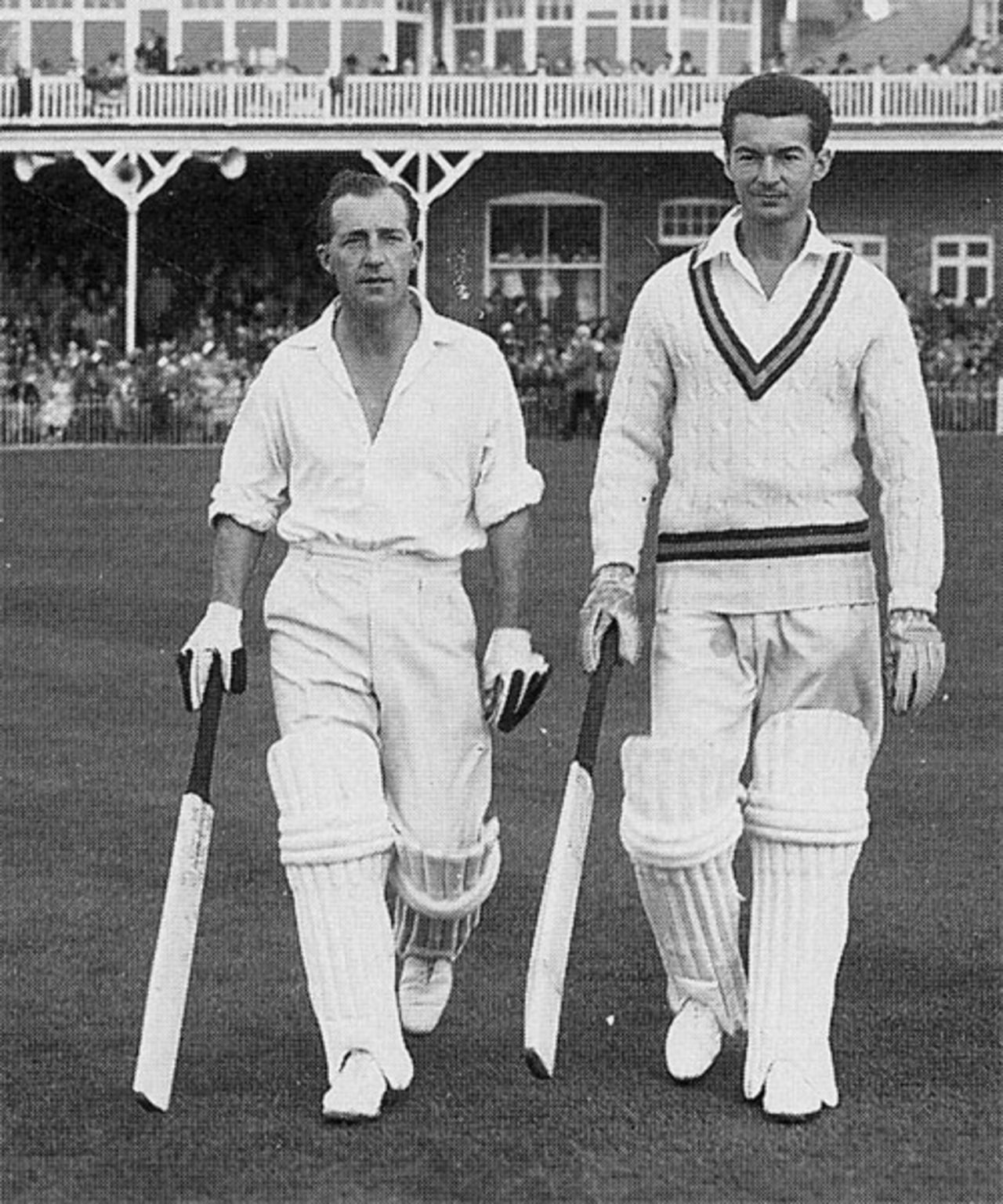 Bill Edrich and Reg Simpson open for MCC against Yorkshire, Scarborough, September 1, 1951
