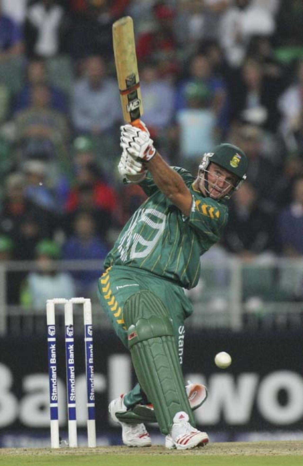 Graeme Smith of South Africa hits out during the Pro 20 match between South Africa and Australia played at the Wanderers Stadium on February 24, 2006 in Johannesburg, South Africa
