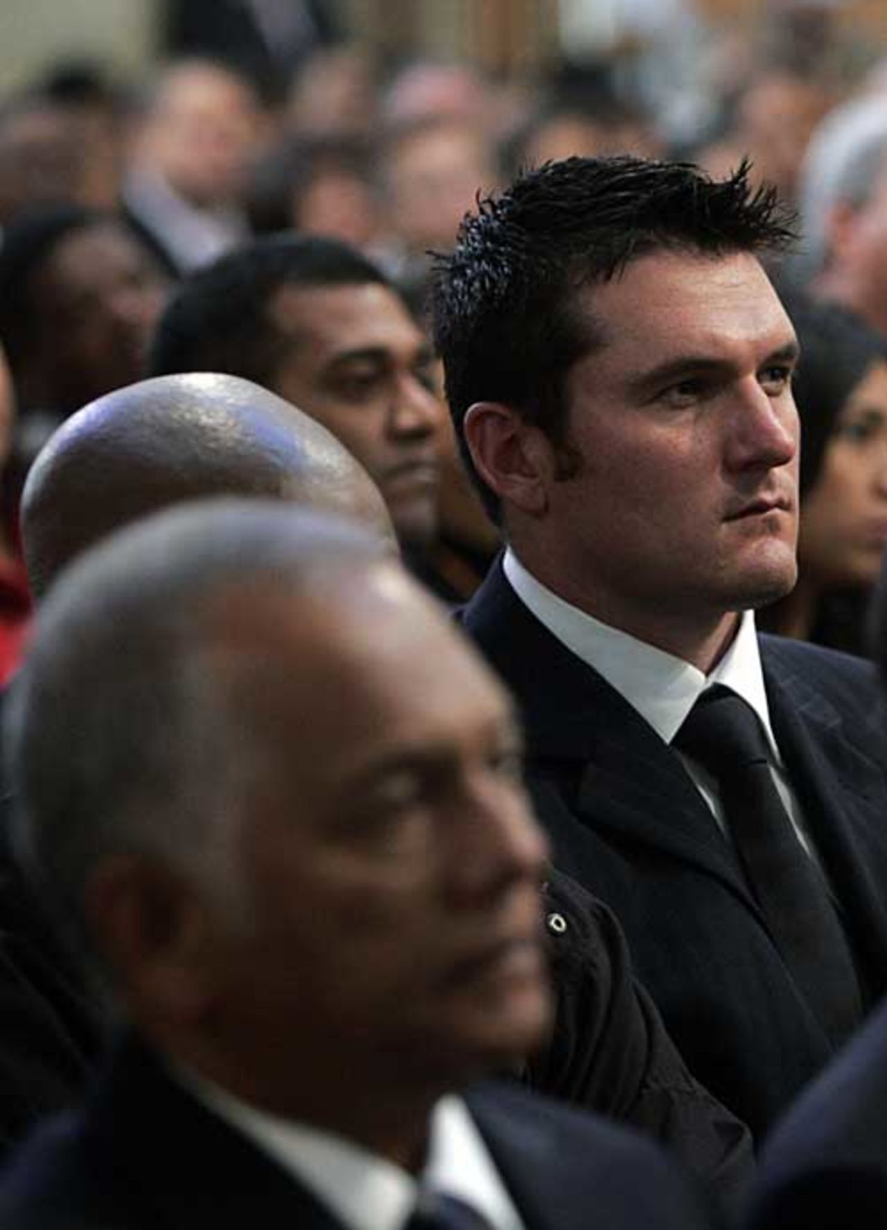 South Africa's captain Graeme Smith attends Percy Sonn's funeral, Cape Town, June 2, 2007