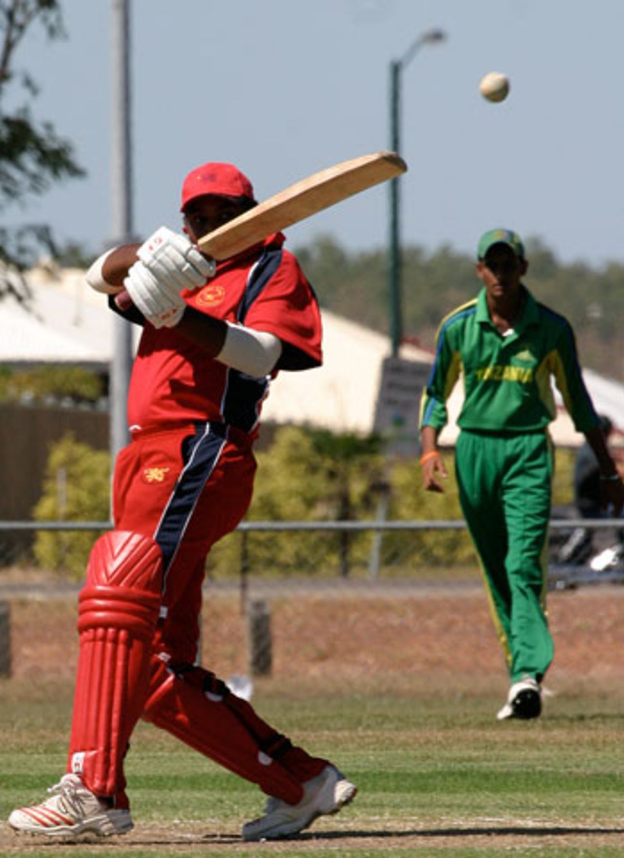 Rahul Sharma hooks the ball for four during his final innings for Hong Kong against Tanzania. Power Park, ICC WCL Division 3 (5th/6th Play-off) - 20.06.2007 