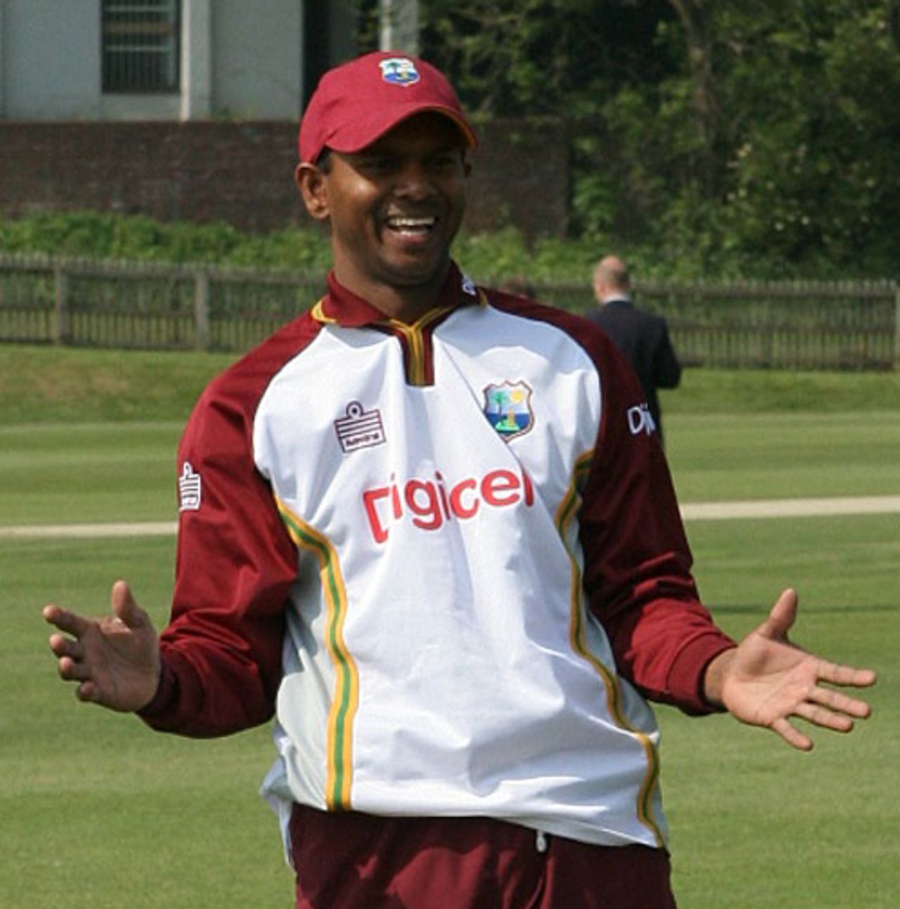A relaxed Shiv Chanderpaul before the last day's play, MCC v West Indies, Racecourse Ground, Durham, June 3, 2007