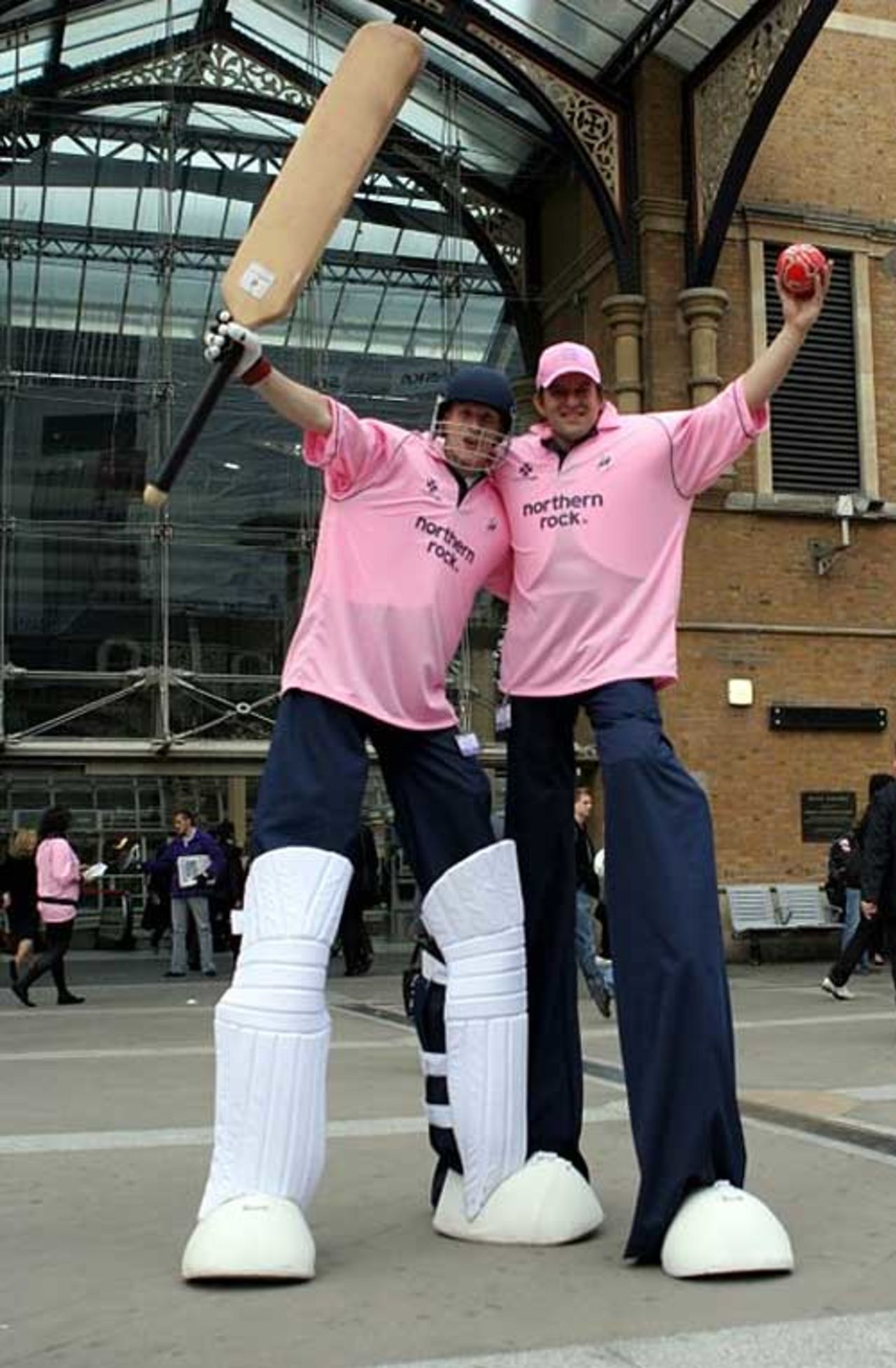 Thinking big: giants raise awareness for the Breakthrough Breast Cancer charity