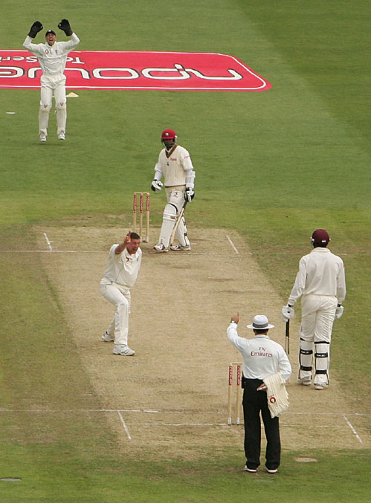 Steve Harmison traps Daren Ganga lbw, England v West Indies, 3rd Test, Old Trafford, June 8, 2007