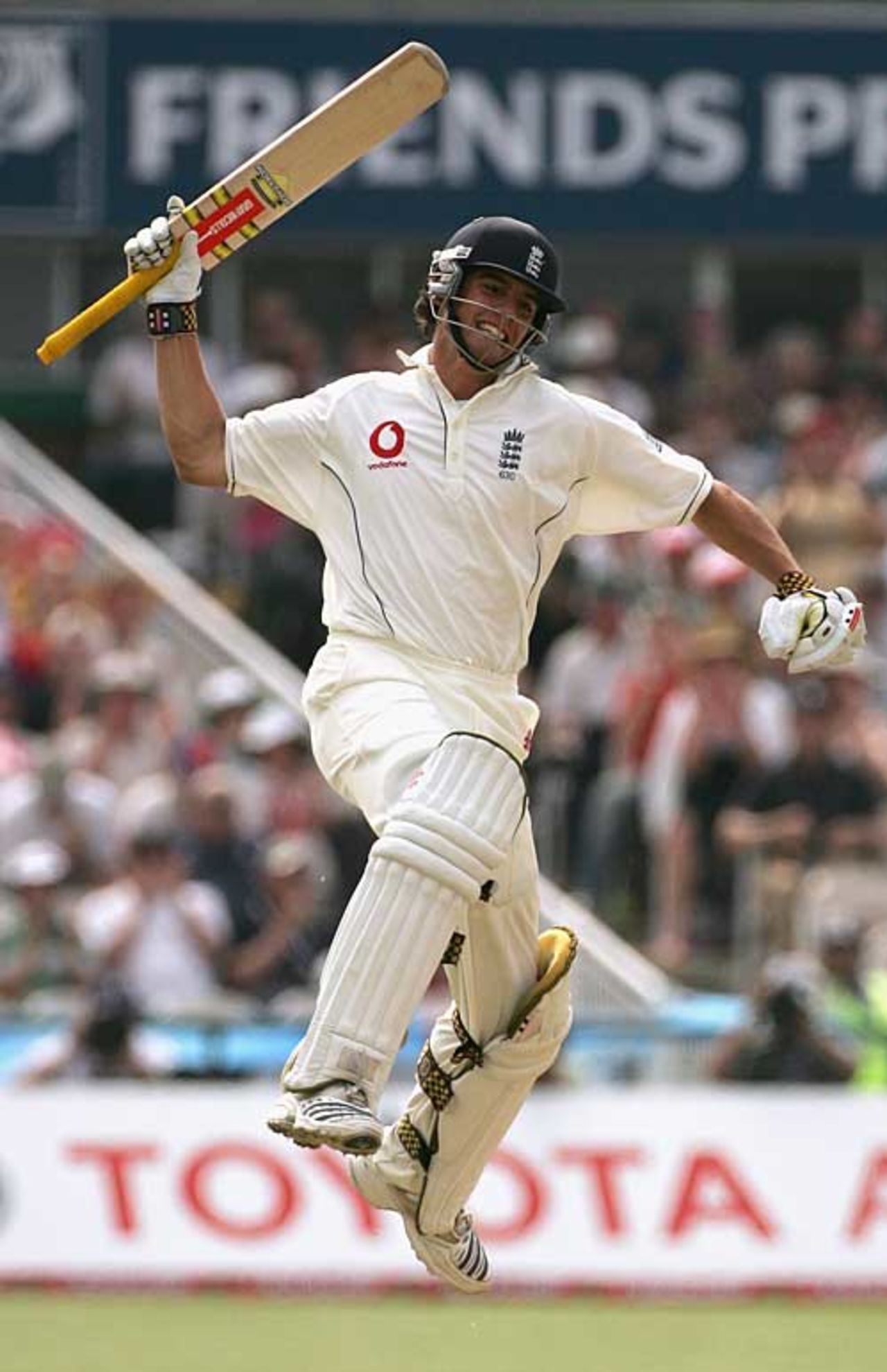 Alastair Cook celebrates his second century of the series, England v West Indies, 3rd Test, Old Trafford, June 9, 2007