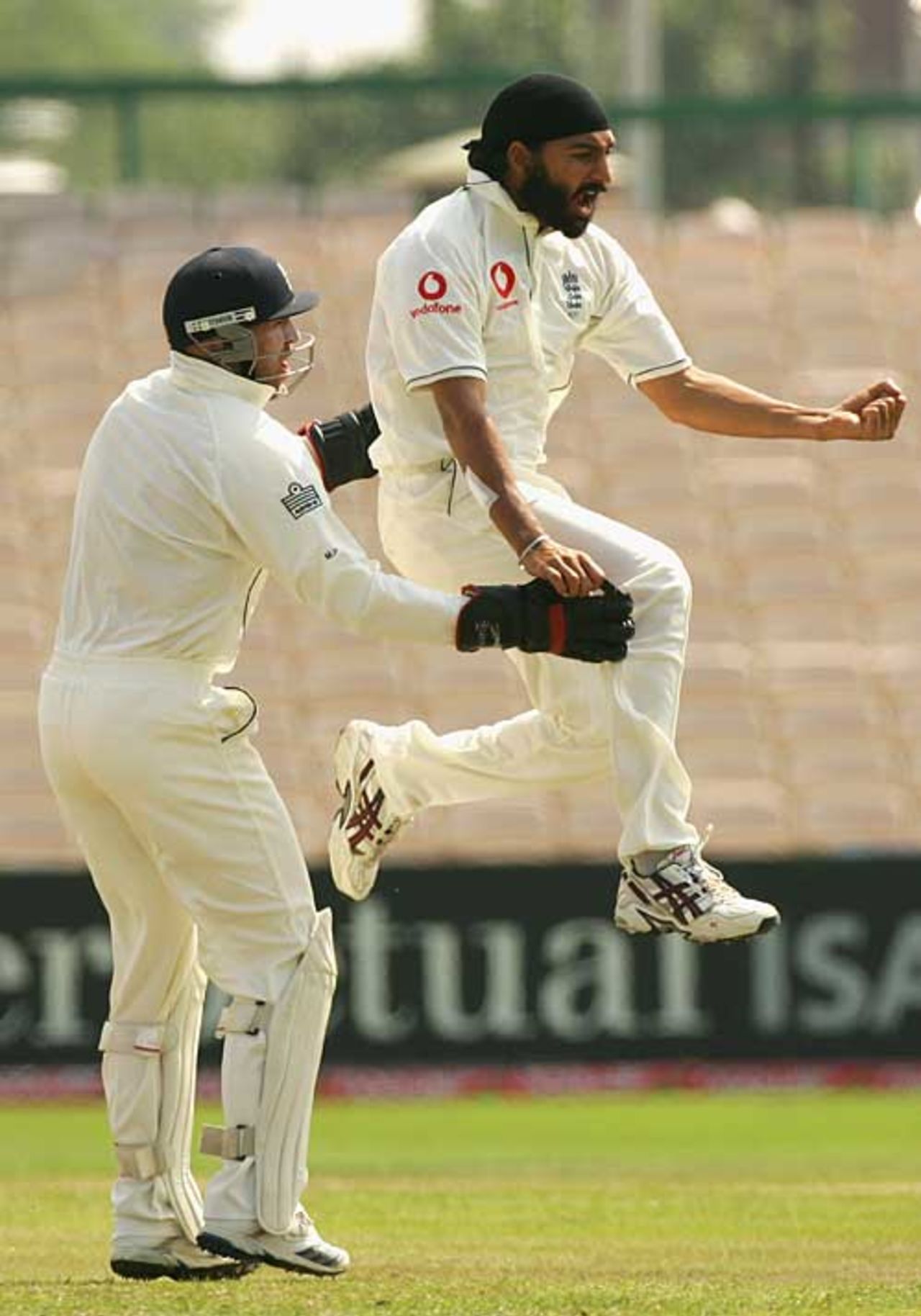 Monty Panesar struck early to remove Denesh Ramdin, England v West Indies, 3rd Test, Old Trafford, June 11, 2007