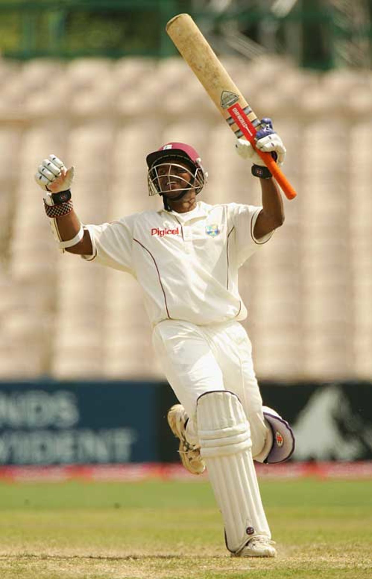 Shivnarine Chanderpaul reaches his 15th Test century, England v West Indies, 3rd Test, Old Trafford, June 11, 2007