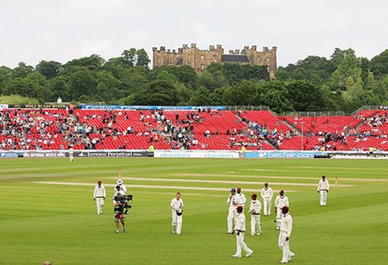 Lumley Castle in the background of the Riverside Ground, England v West Indies, 4th Test, Chester-le-Street, June 18, 2007