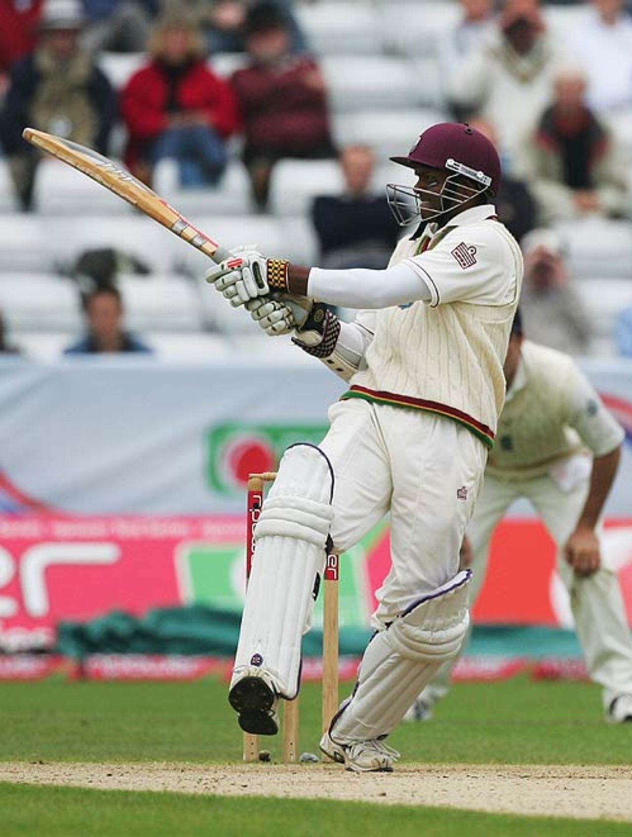Shivnarine Chanderpaul pulls through midwicket, England v West Indies, 4th Test, Chester-le-Street, June 19, 2007