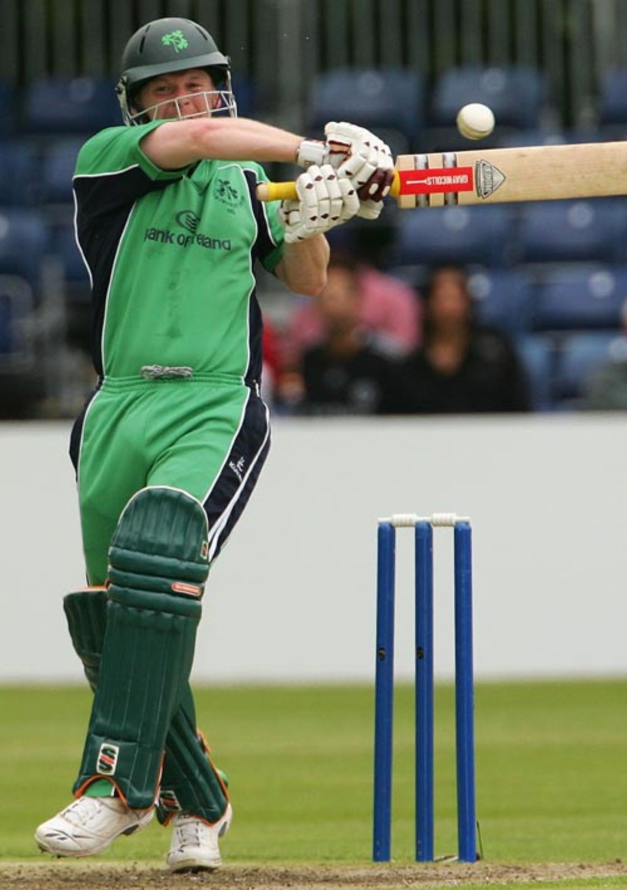 Ireland's Dominick Joyce attempts a pull to midwicket, Ireland v India, Belfast, One-off ODI, June 23, 2007