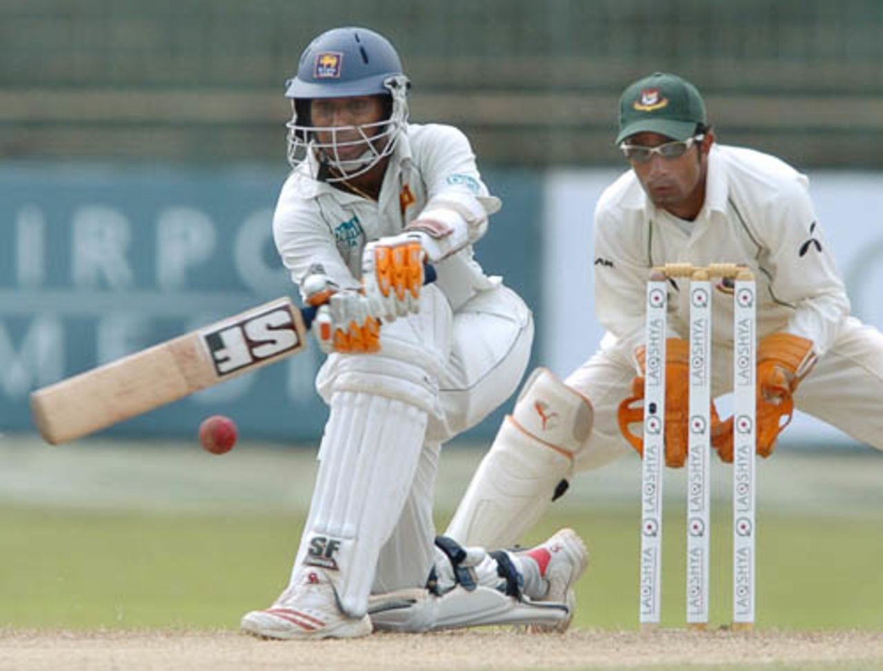 Prasanna Jayawardene sweeps during his unbeaten 120, Sri Lanka v Bangladesh, 1st Test, Colombo (SSC), 2nd day, June 26, 2007