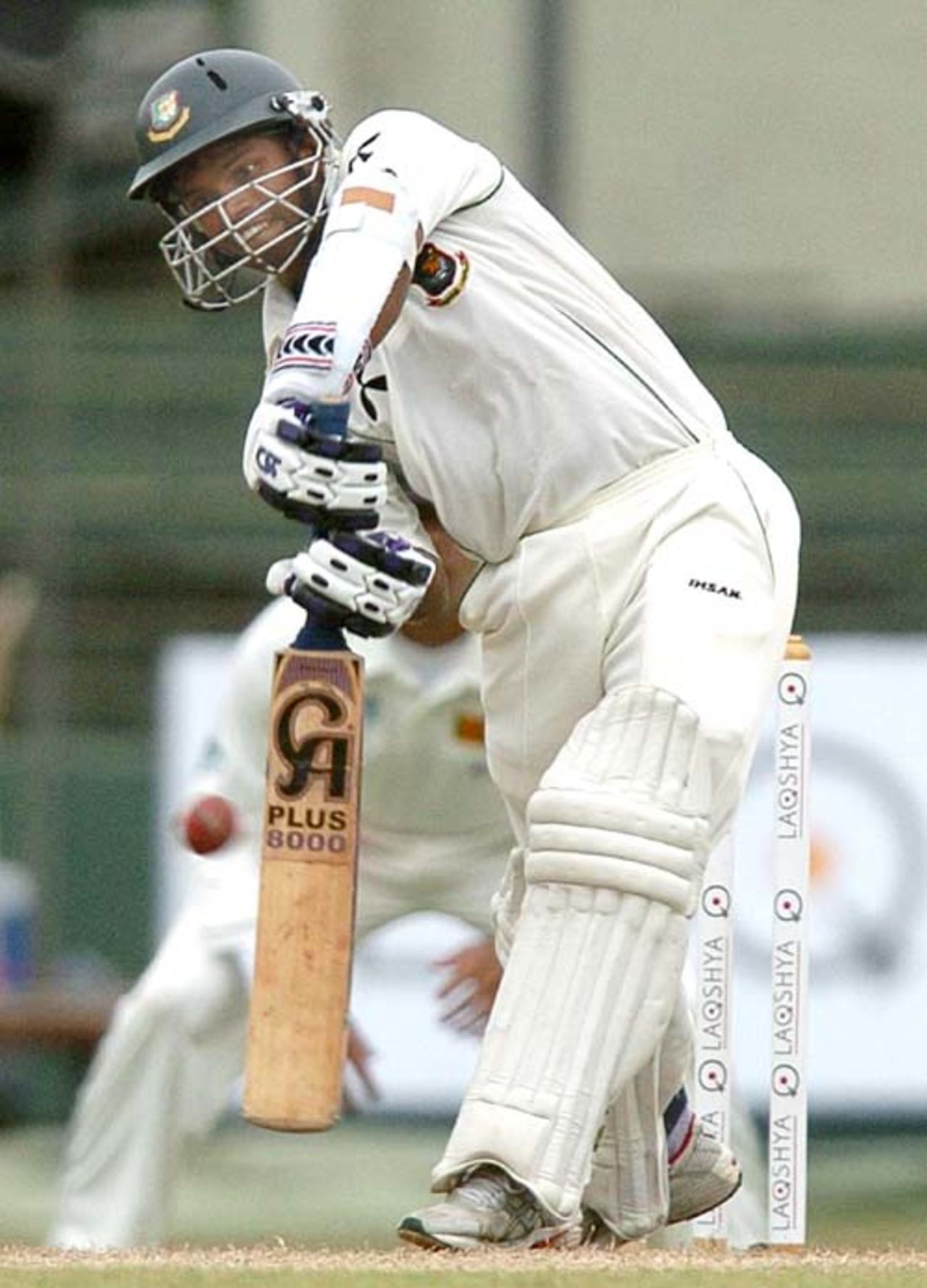 Abdur Razzak drives through the off side, Sri Lanka v Bangladesh, 1st Test, 3rd day, Colombo, June 27, 2007