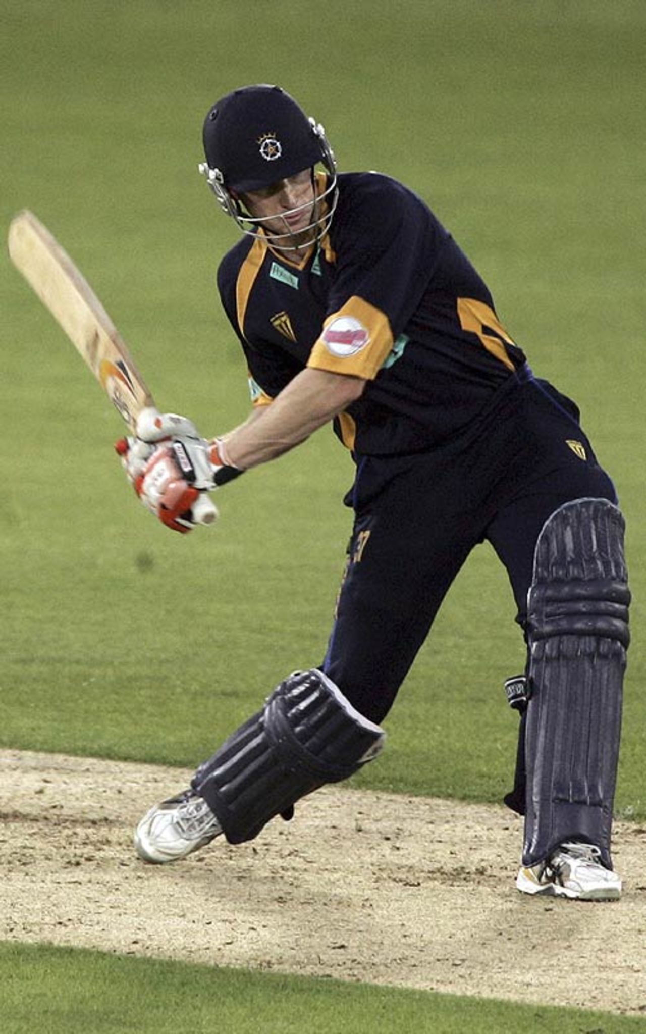 Adam Voges launches a drive during his 66 from 47 balls, Hampshire v Sussex, Twenty20 Cup, Southampton, June 27, 2007