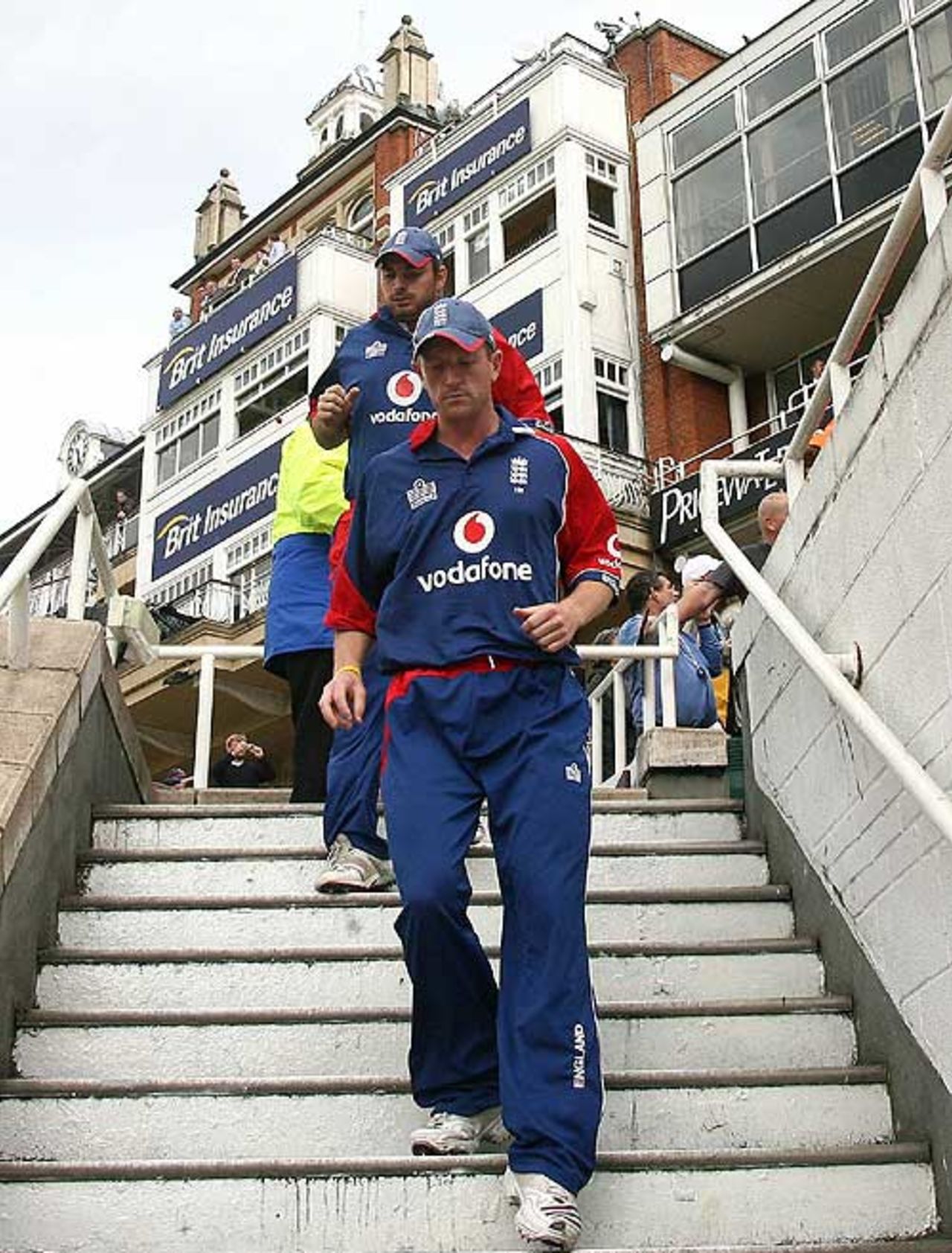 Paul Collingwood leads England out for his first match as captain, England v West Indies, Twenty20, The Oval, June 28, 2007