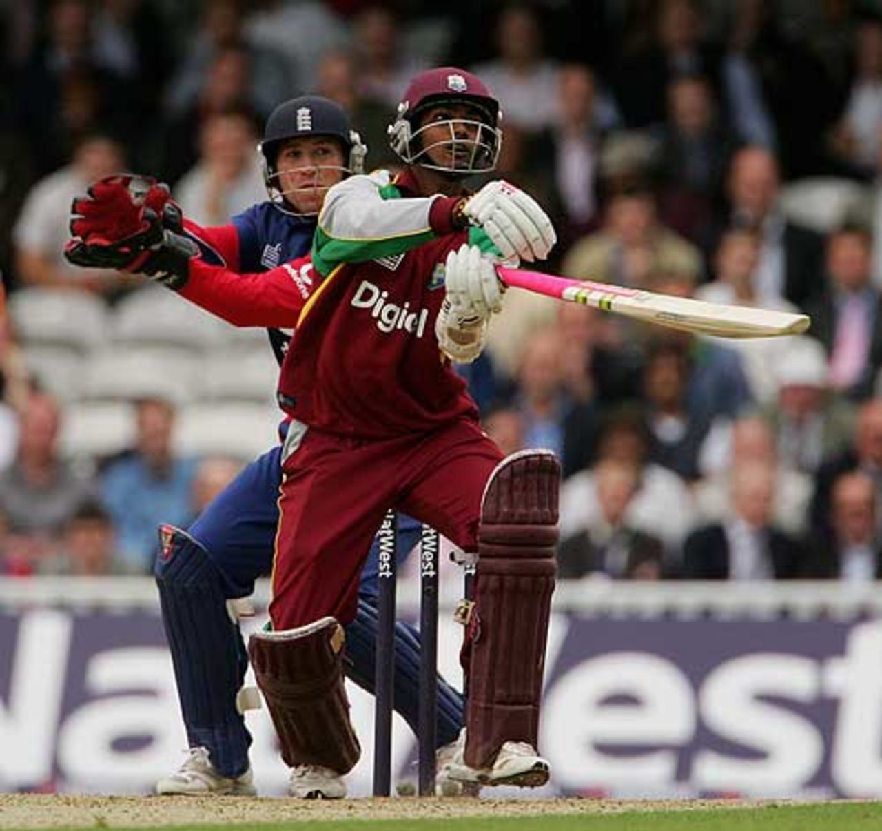 Denesh Ramdin improvised well for 24 off 13 balls, England v West Indies, Twenty20, The Oval, June 28, 2007