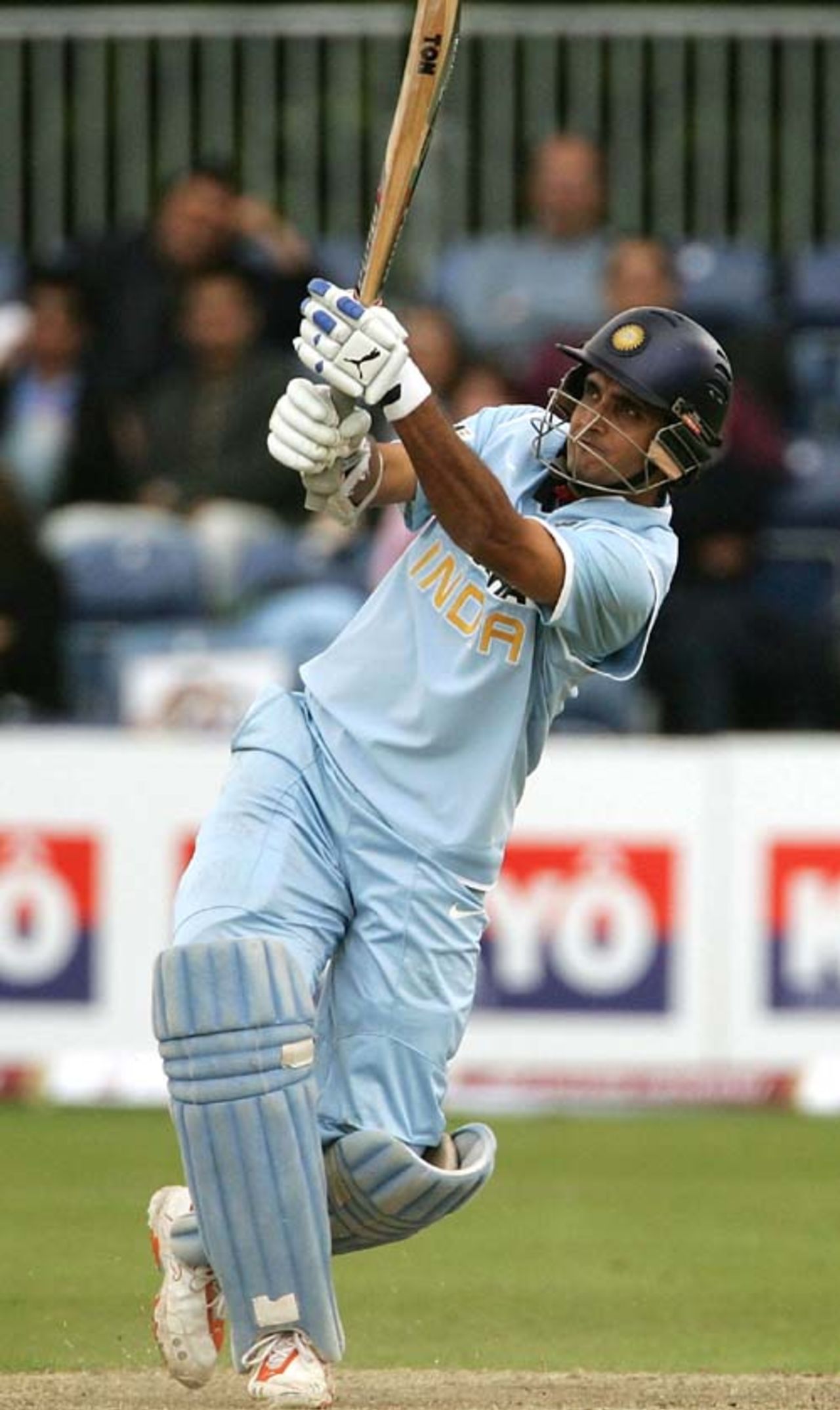 Sourav Ganguly lofts Thandi Tshabalala to the midwicket fence, India v South Africa, 2nd ODI, Belfast, June 29, 2007