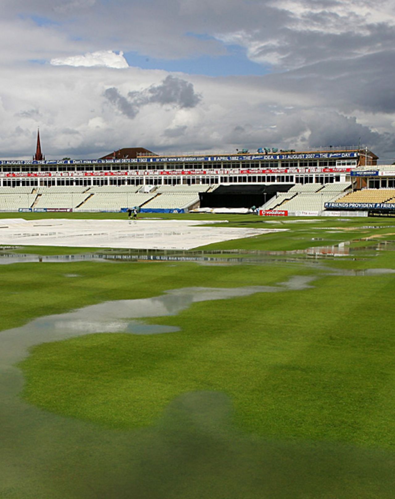 A soggy scene at Edgbaston as England are forced to train indoors ahead of the second one-dayer against West Indies, July 3, 2007