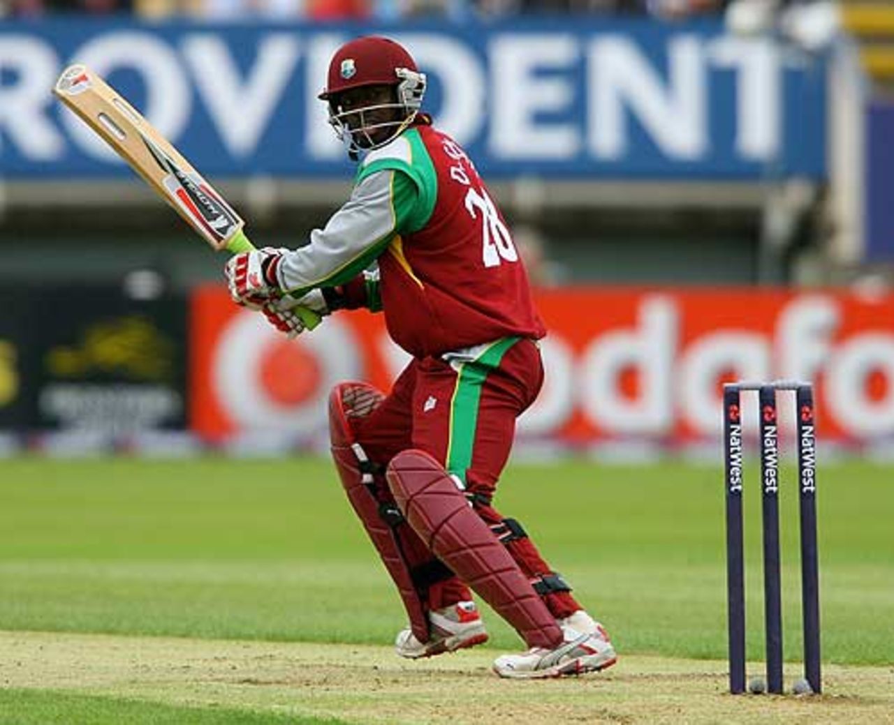 Devon Smith steers a shot down to third man, England v West Indies, 2nd ODI, Edgbaston, July 4, 2007