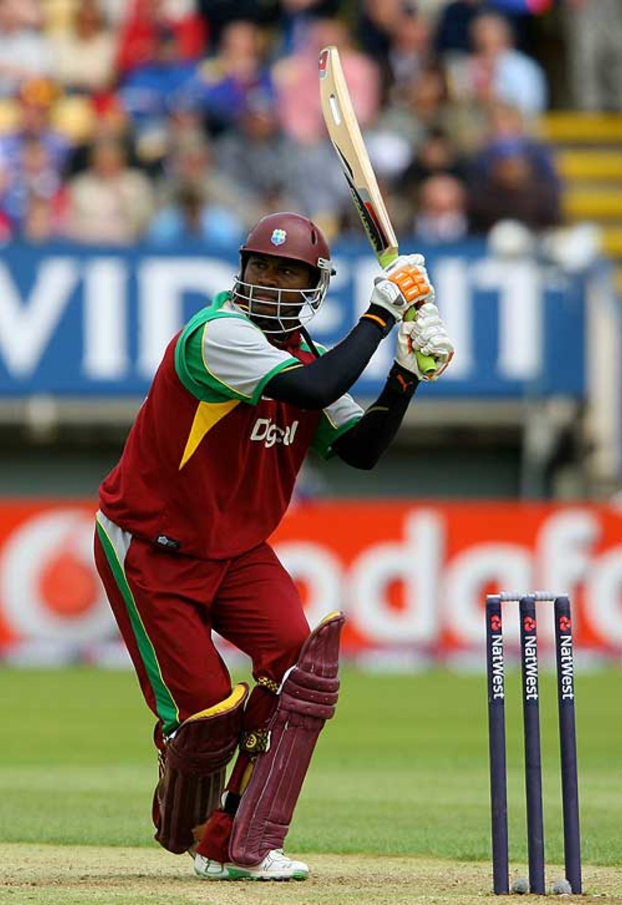 Marlon Samuels pulls during his innings of 77, England v West Indies, 2nd ODI, Edgbaston, July 4, 2007