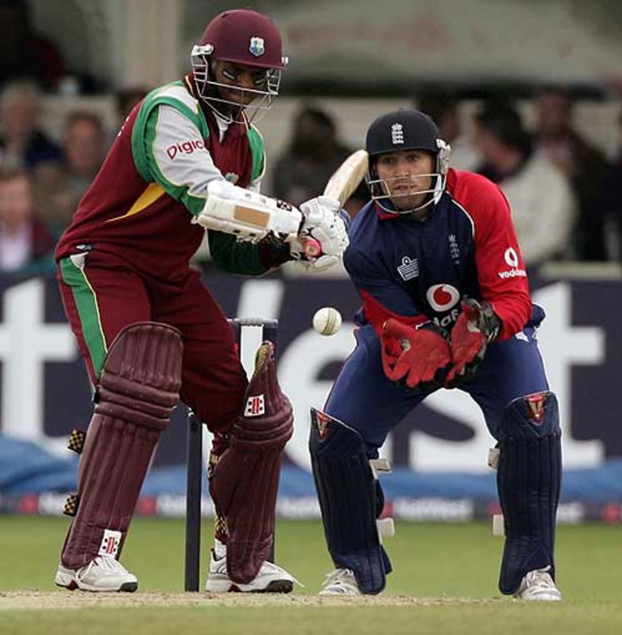 Shivnarine Chanderpaul produced his third international century of the tour, England v West Indies, 2nd ODI, Edgbaston, July 4, 2007