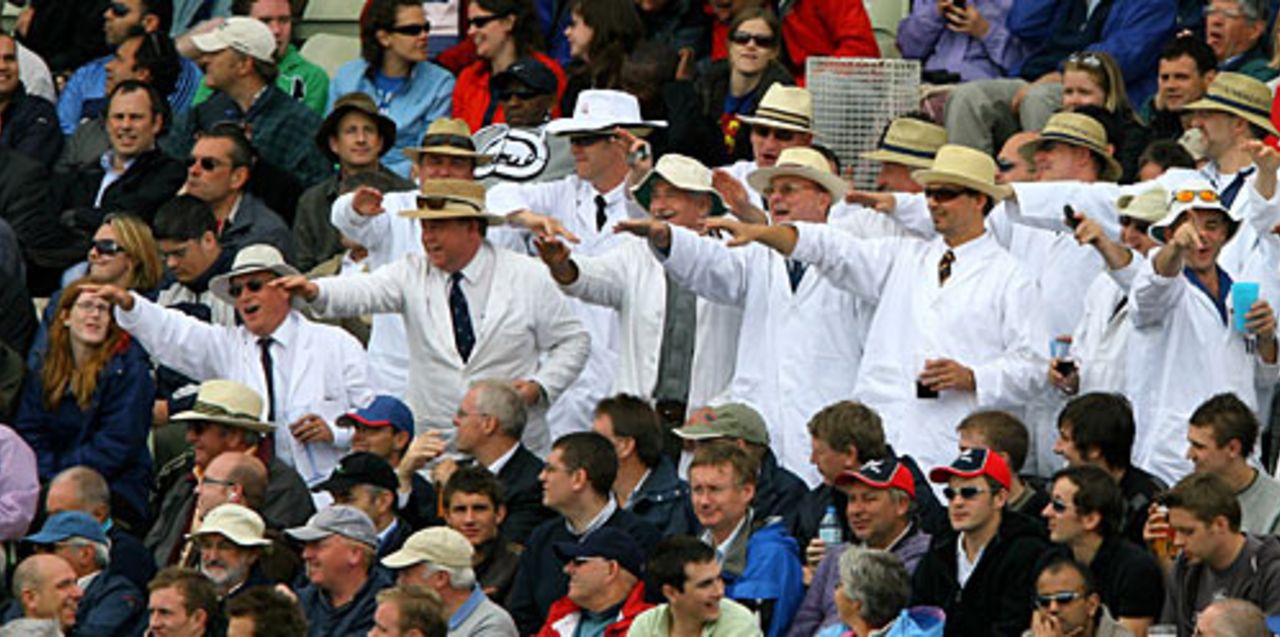 A goring of butchers enjoy the atmosphere at Edgbaston, England v West Indies, 2nd ODI, Edgbaston, July 4, 2007