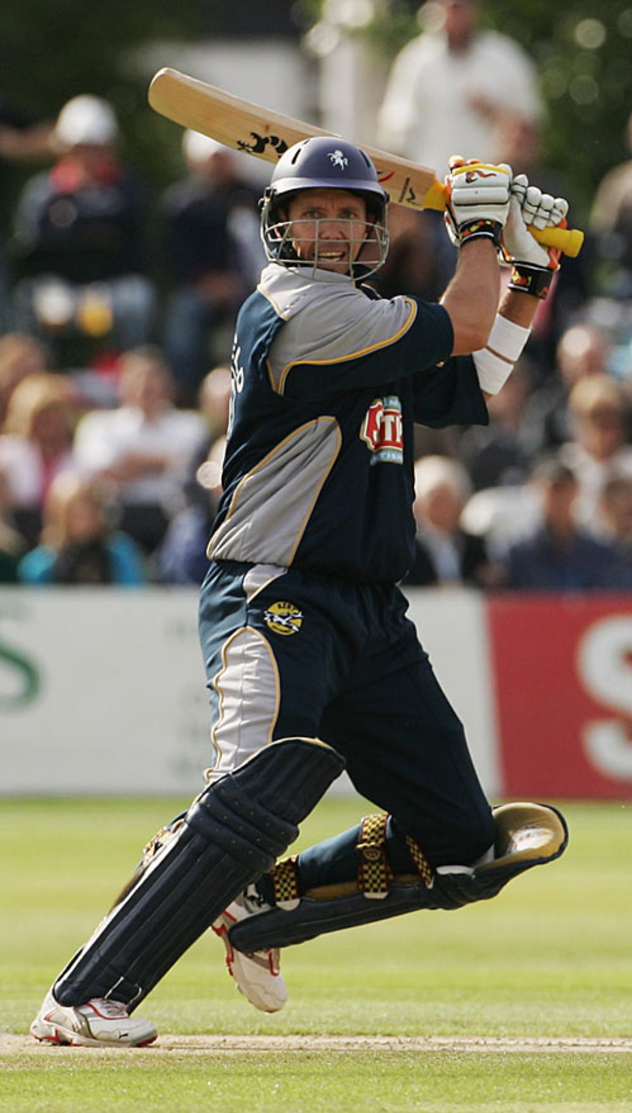 Martin van Jaarsveld cracks one square of the wicket, Kent v Middlesex, Twenty20 Cup, Beckenham, July 4, 2007