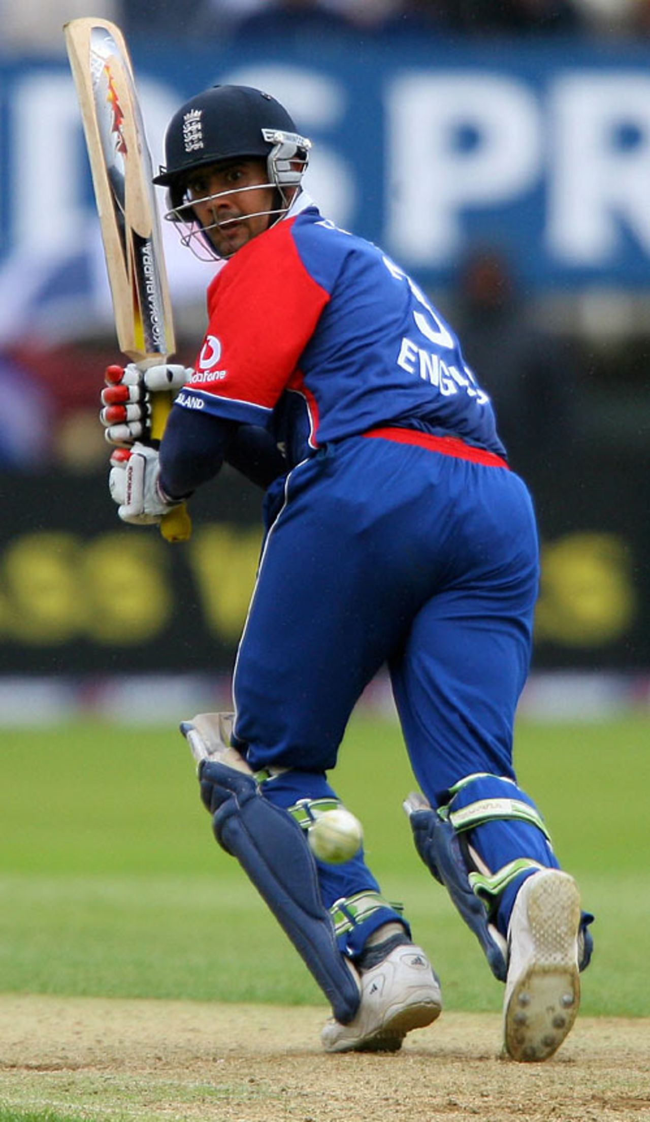 Owais Shah turns one off his toes, England v West Indies, 2nd ODI, Edgbaston, July 4, 2007
